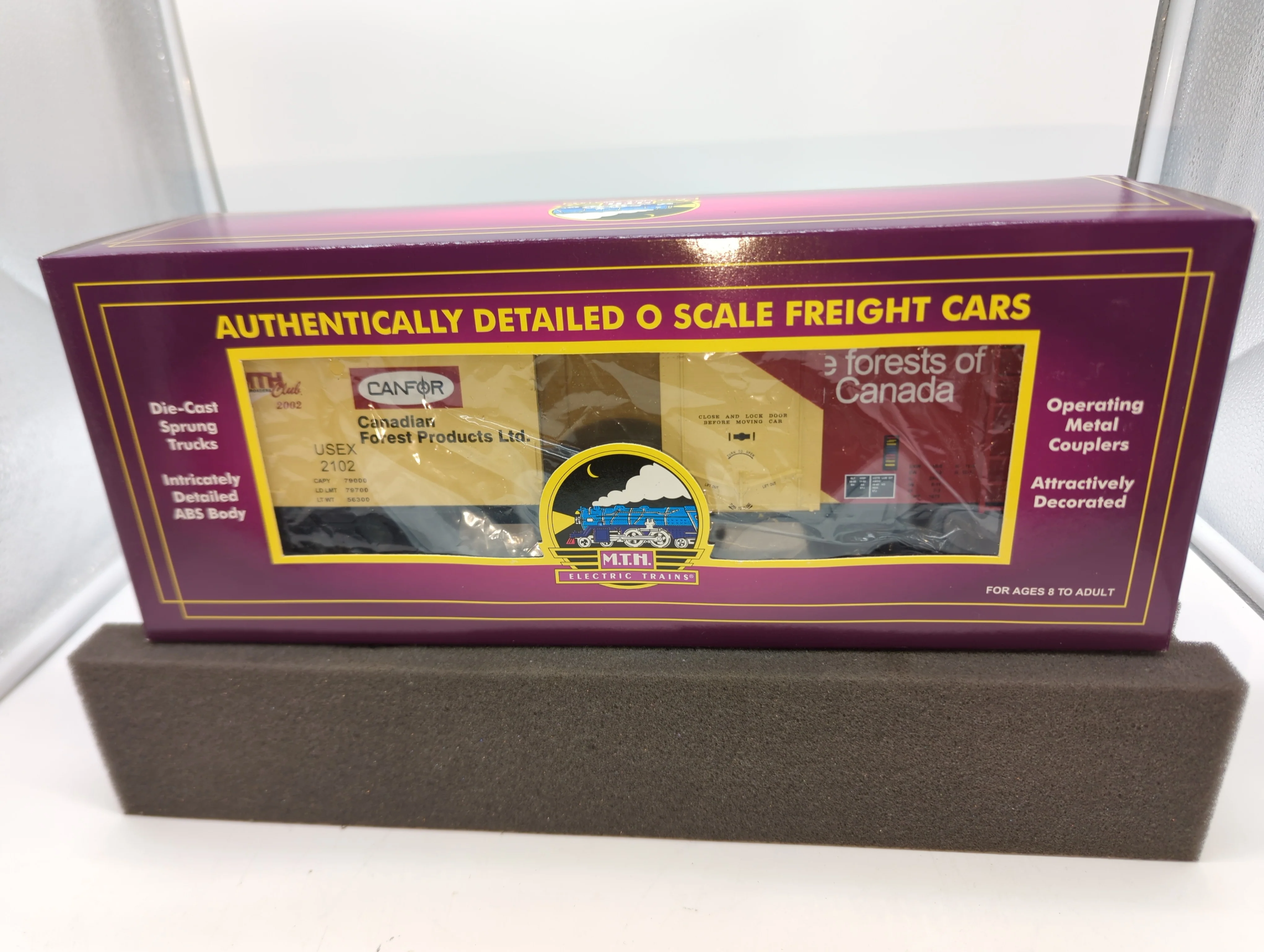 MTH Premier 20-94028 MTHRRC Reefer Car Canadian Forest Products Ltd - Car No. USEK 2102 O SCALE Like New - Image 6