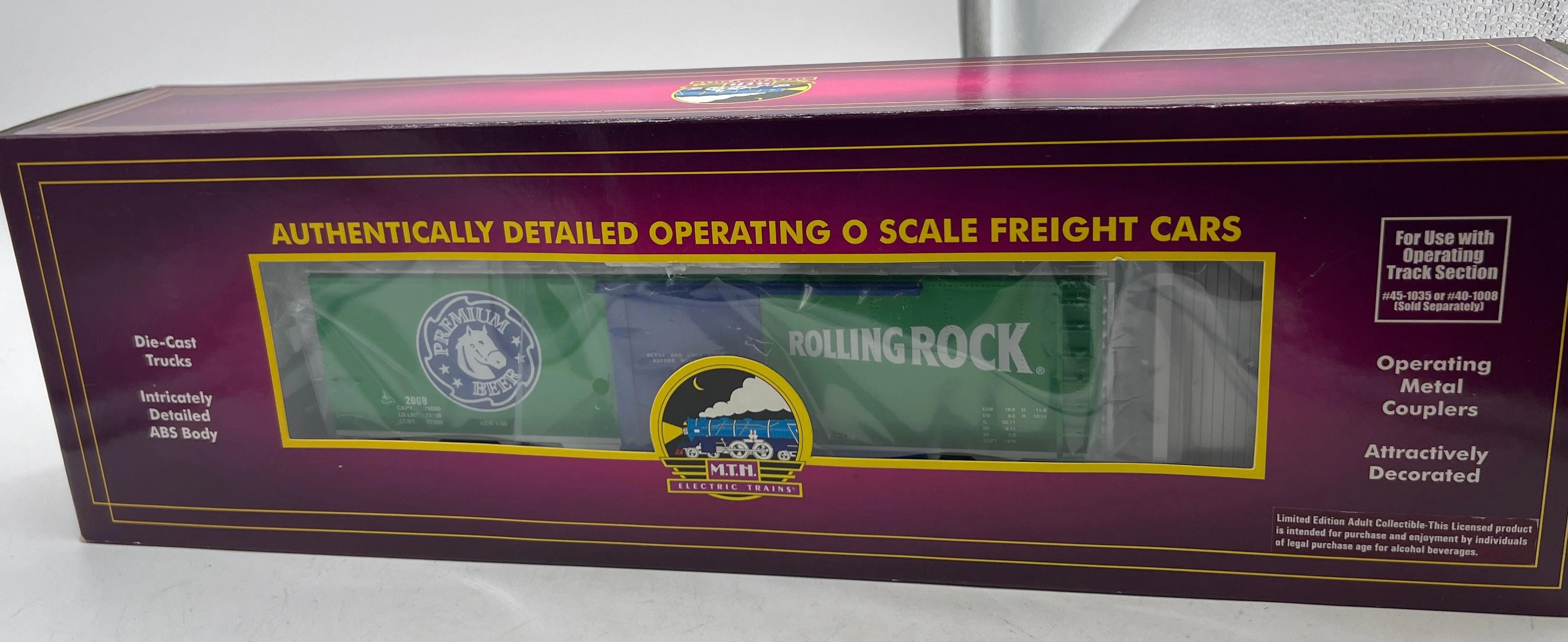 MTH Premier 20-94205 Rolling Rock Beer Operating Reefer Car O SCALE NEW - Image 3