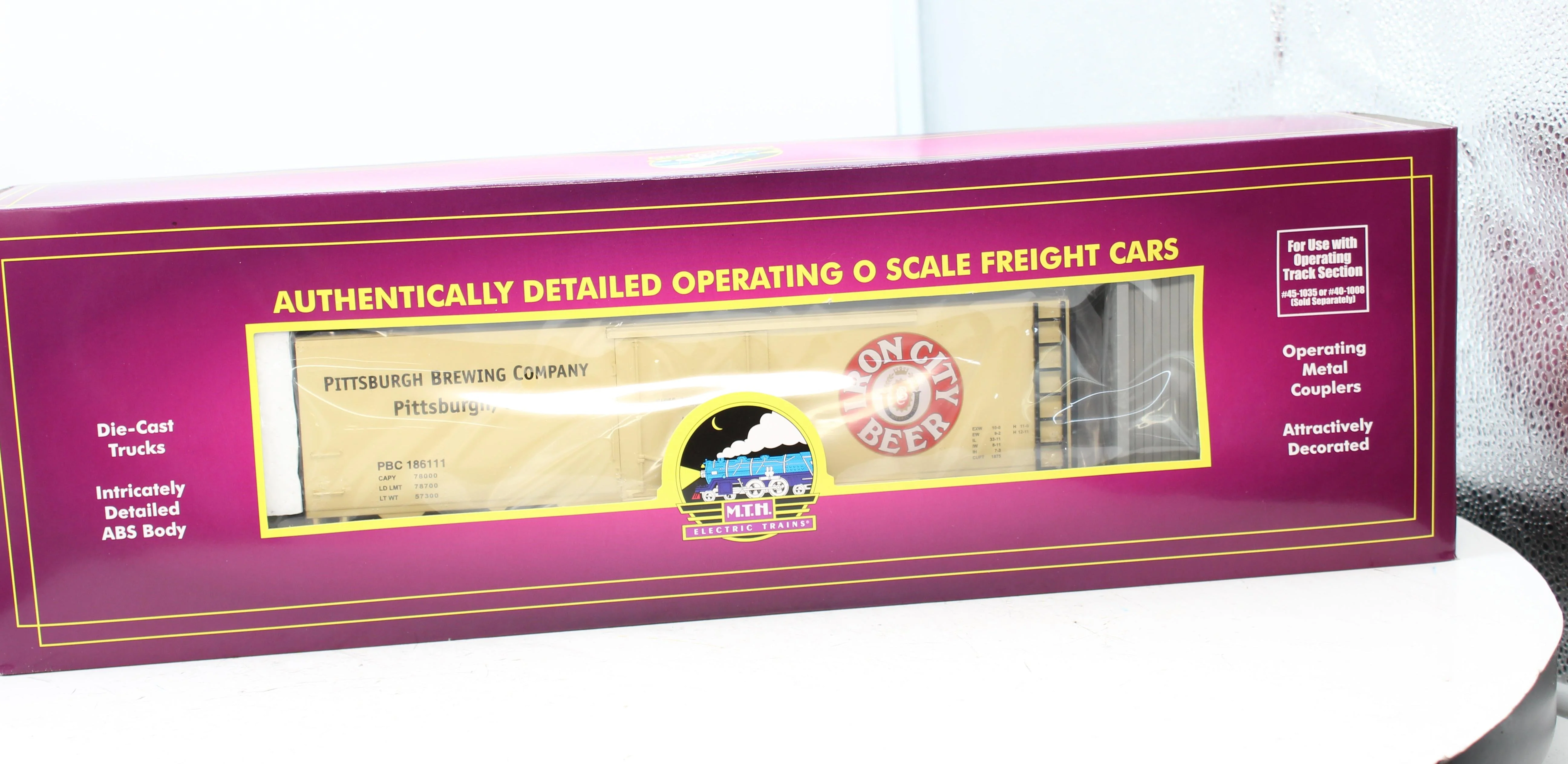 MTH Premier 20-94236 PBC - Iron City Operating Reefer Car O SCALE NEW - Image 2