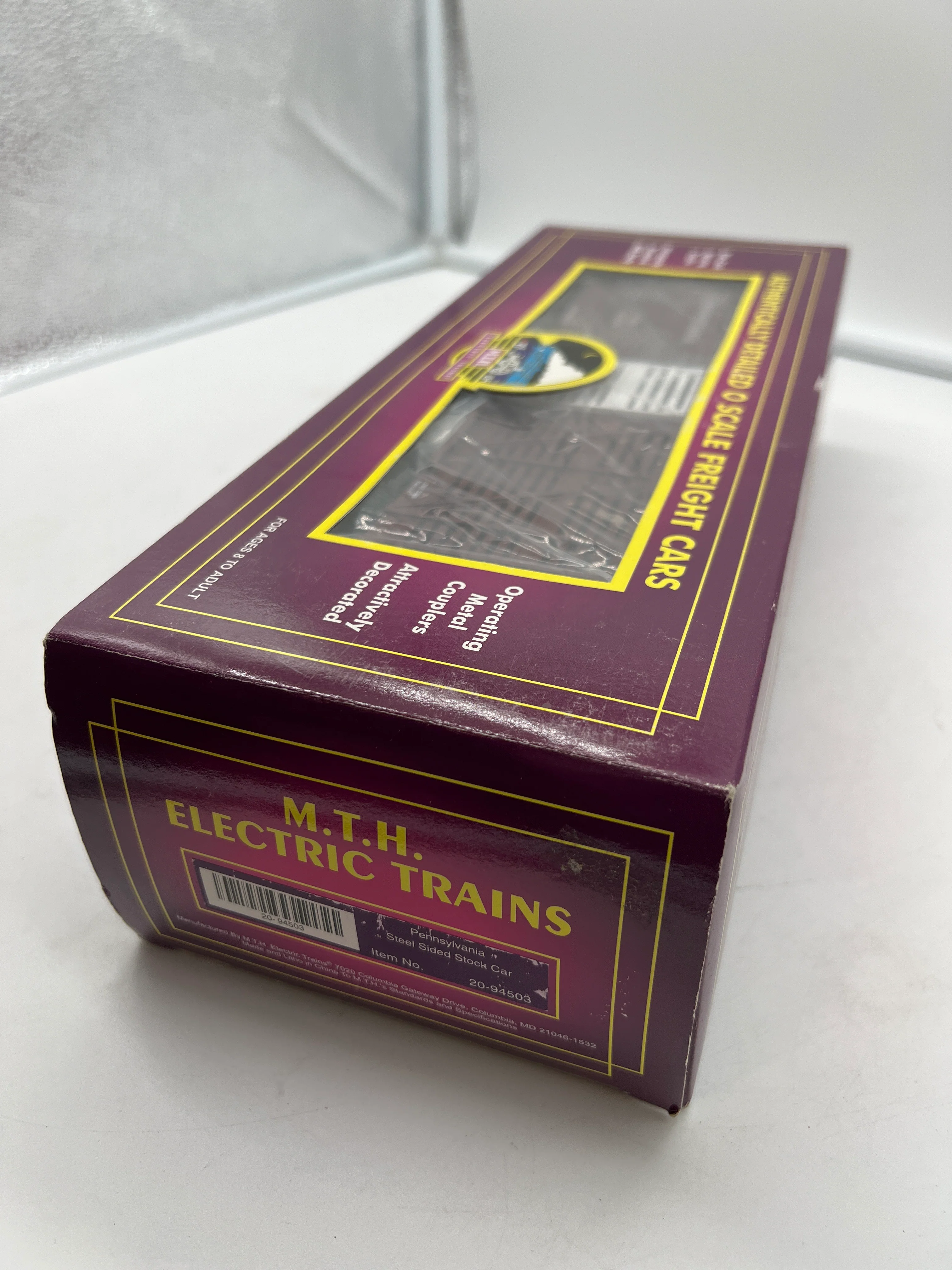 MTH Premier 20-94503 Pennsylvania Steel Sided Stock Car #PRR. O SCALE NEW - Image 3