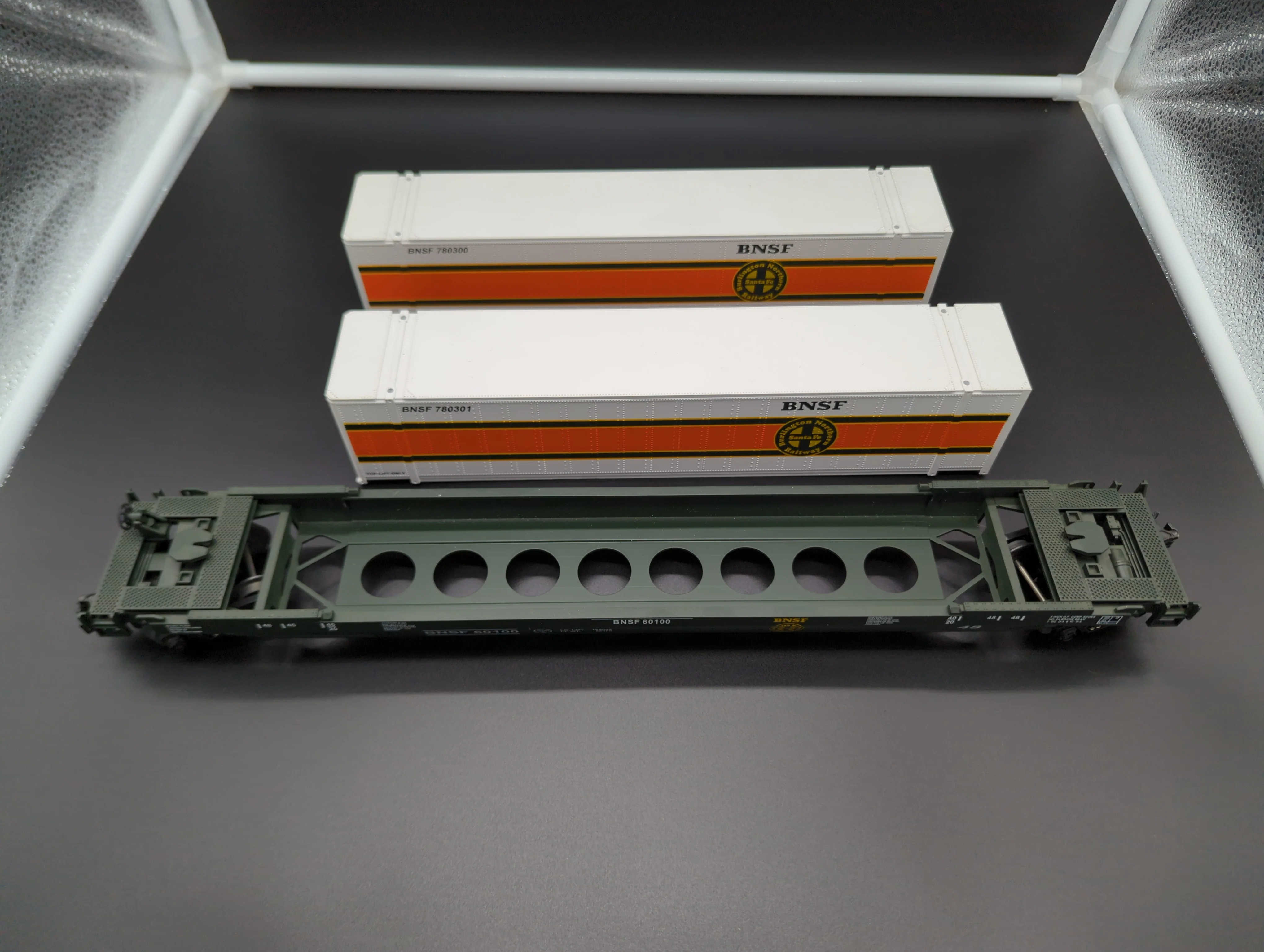 MTH Premier 20-95006 Maersk Husky Stack Car BNSF 780300 . O SCALE Like New - Image 2