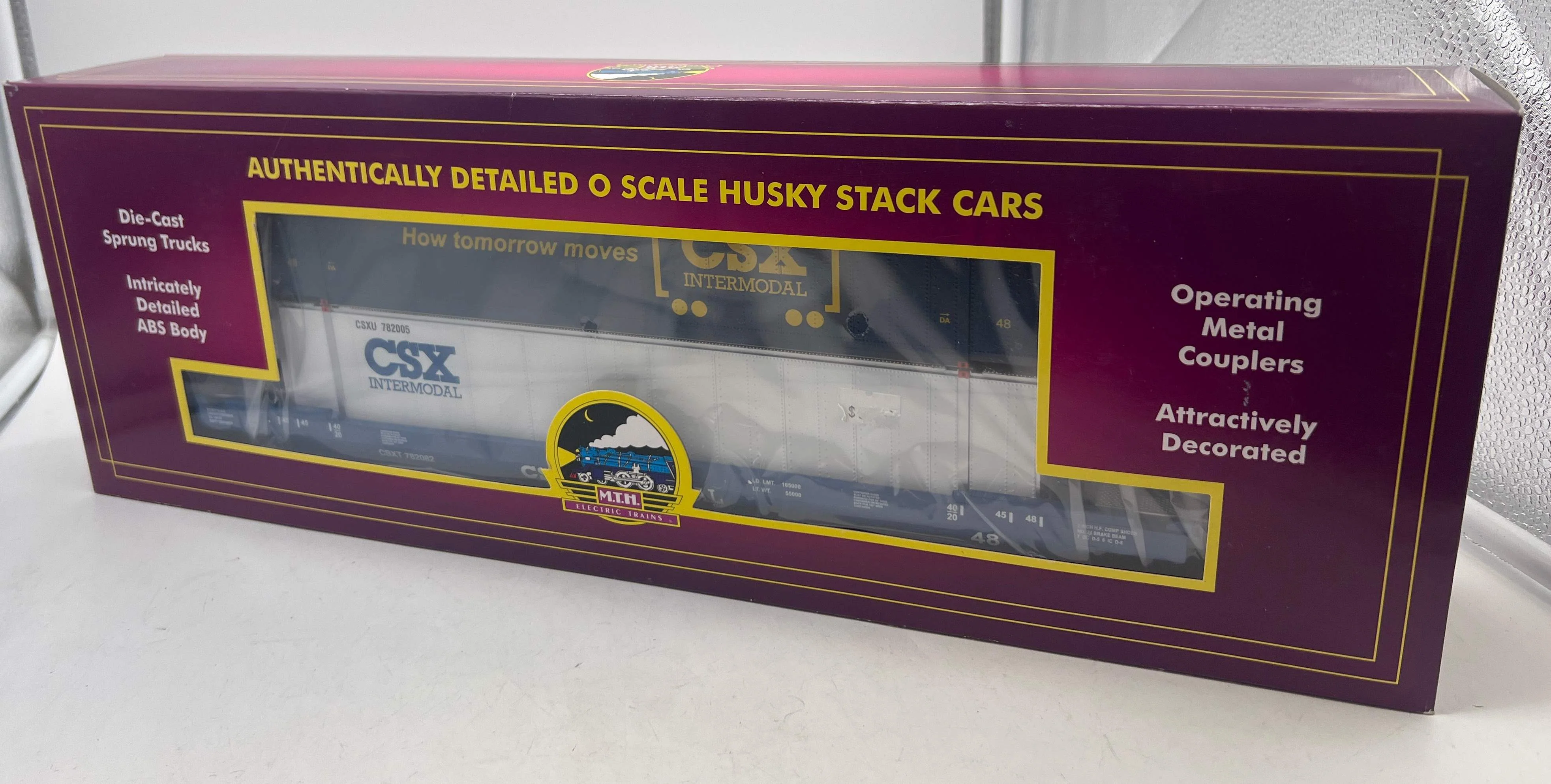 MTH Premier 20-95112 CSX Husky Stack Car 782089 O SCALE NEW - Image 2