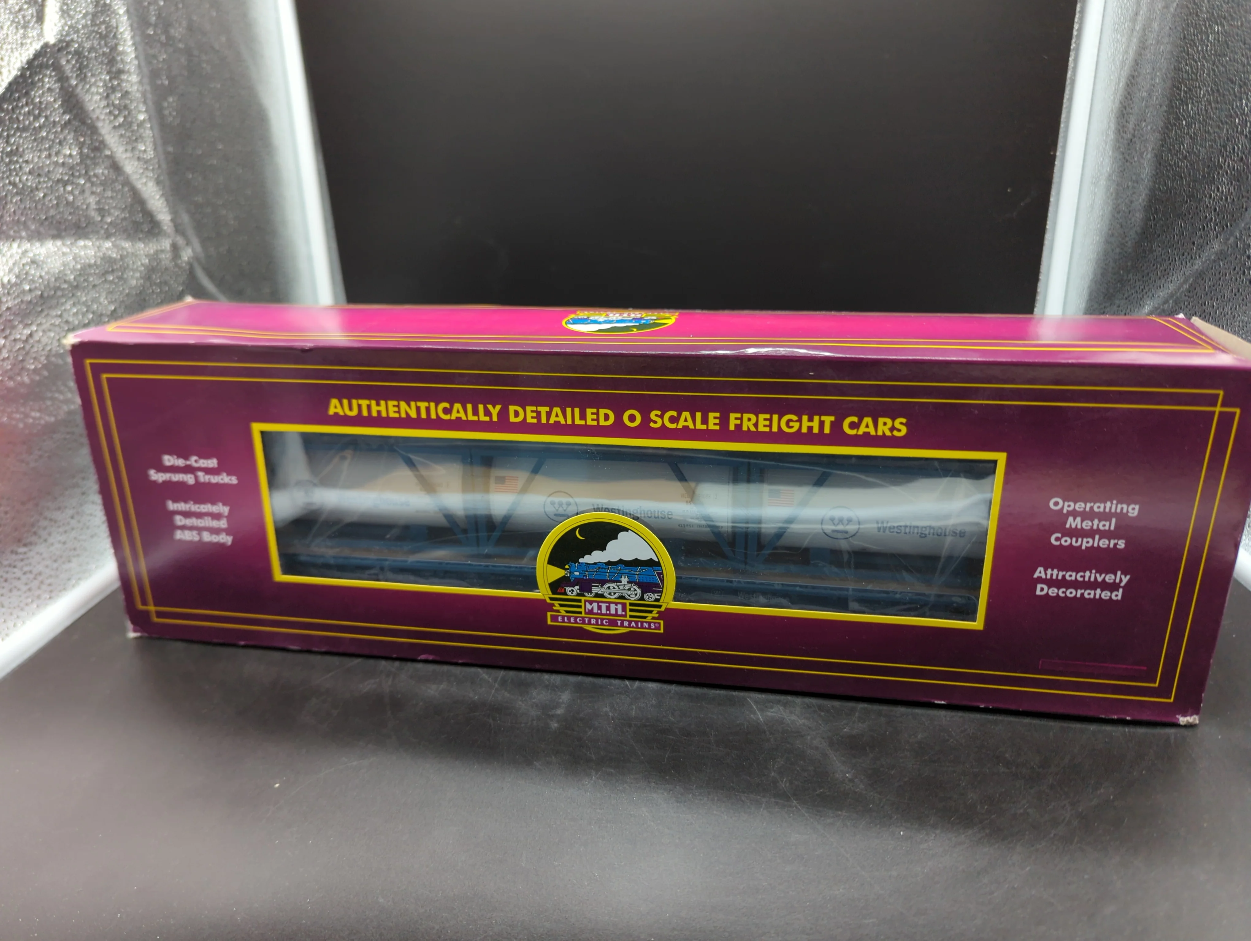 MTH Premier 20-95335 Westinghouse 60' Flat Car w/(3) Tank Containers #95335. O SCALE NEW - Image 2