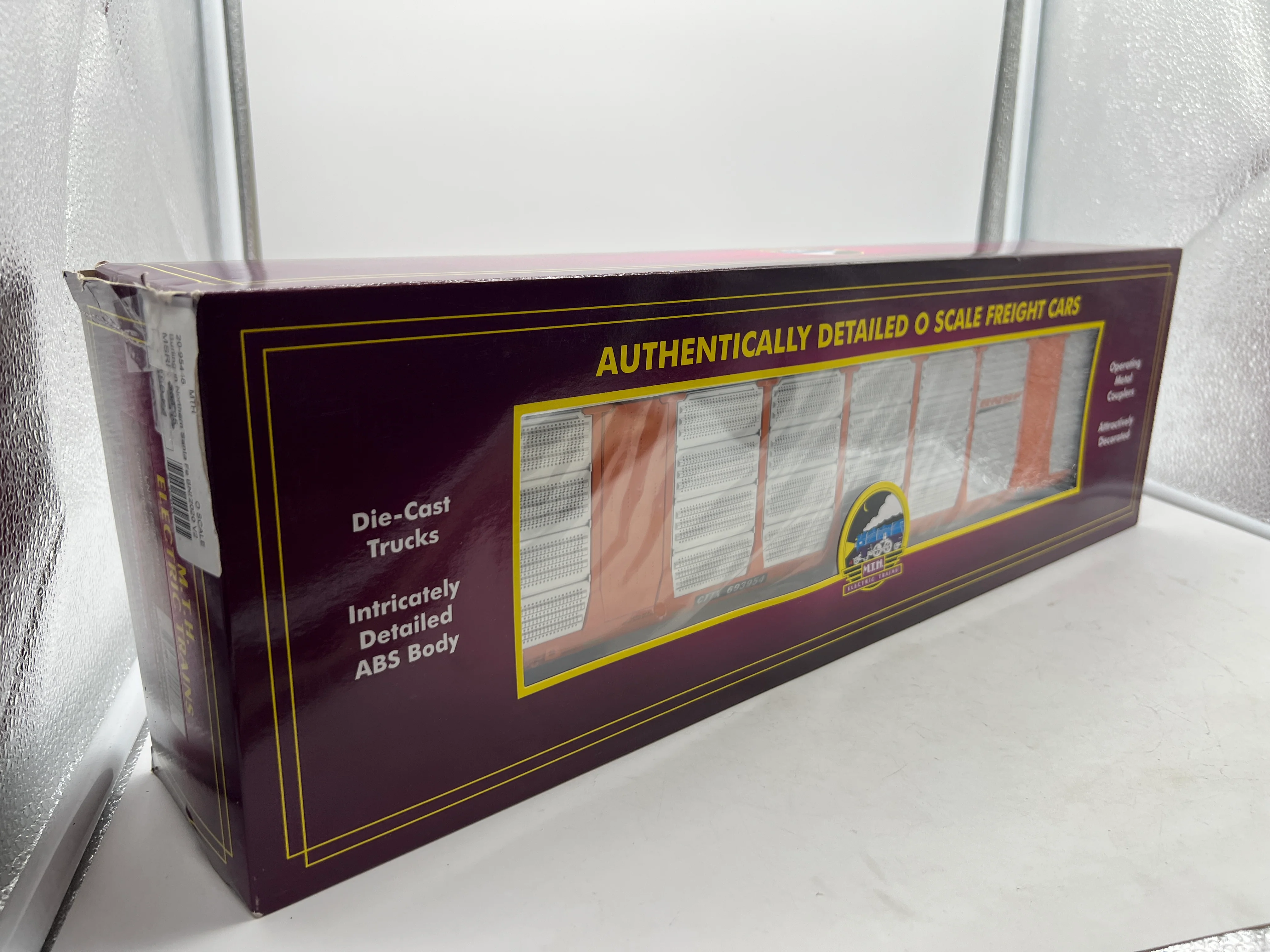 MTH Premier 20-95446 BNSF Corrugated Auto Carrier O Scale NEW Damaged Box - Image 2