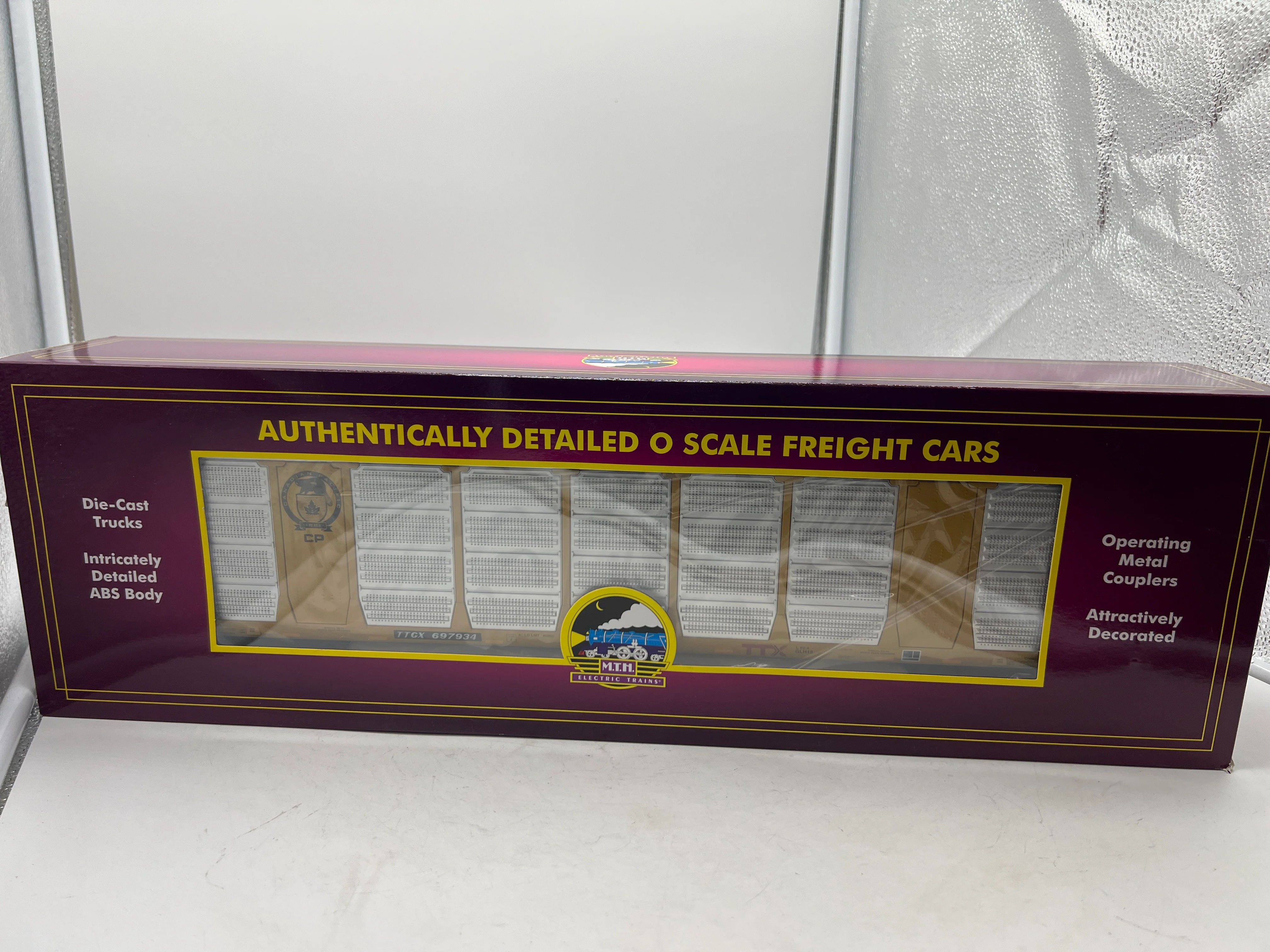 MTH Premier 20-95447 Canadian Pacific CP Corrugated Auto Carrier O Scale NEW - Image 2