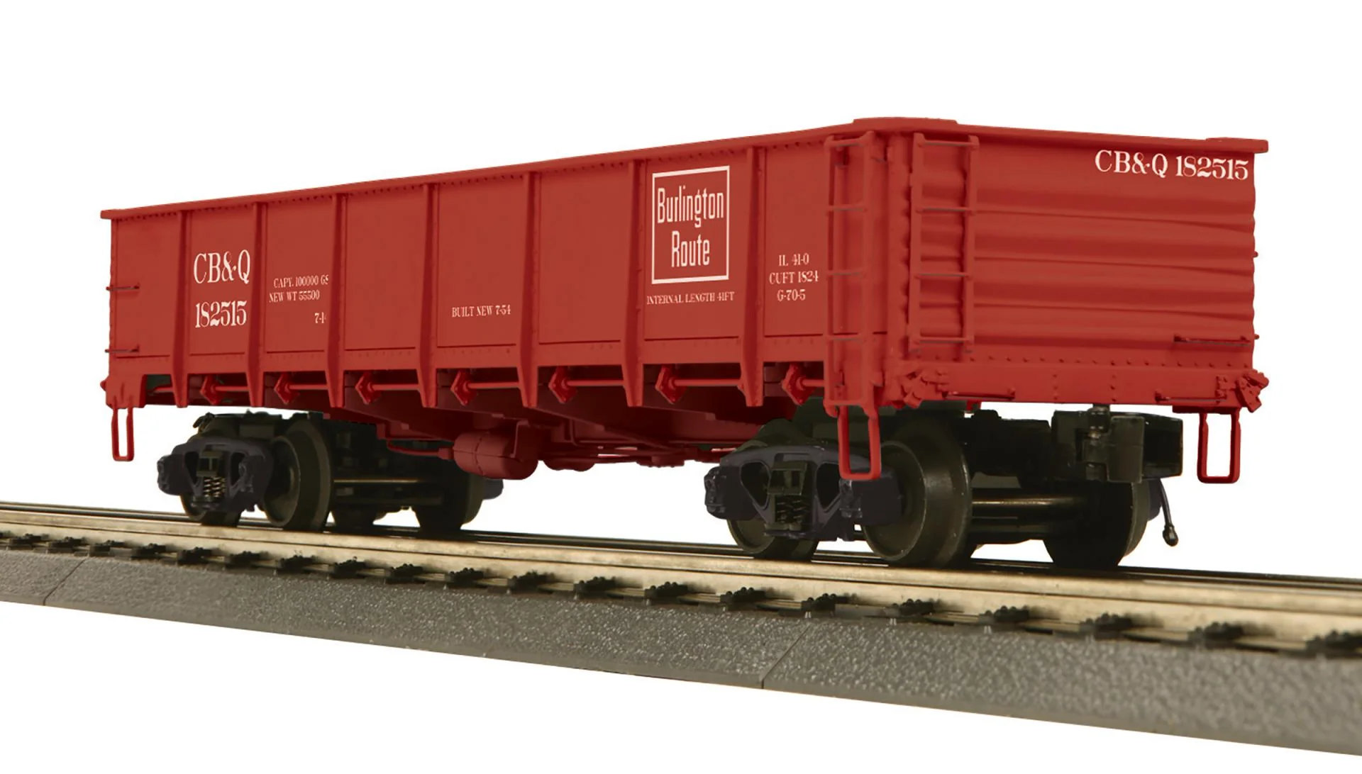 MTH Premier 20-95481 Burlington 55 Ton All Steel Drop Bottom Gondola Car #182519 O Scale  NEW