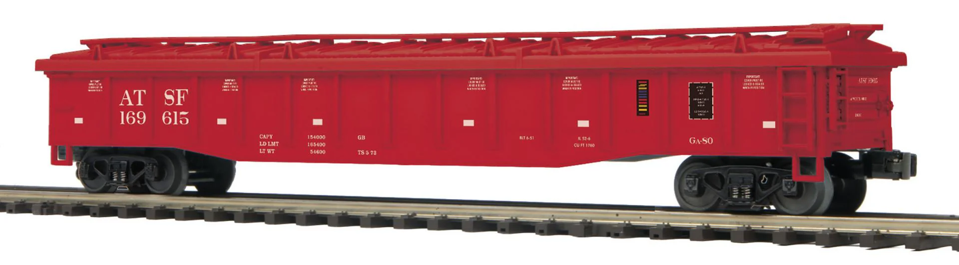 MTH Premier 20-95537 Santa Fe Gondola Car w/Cover #169619 O SCALE. NEW