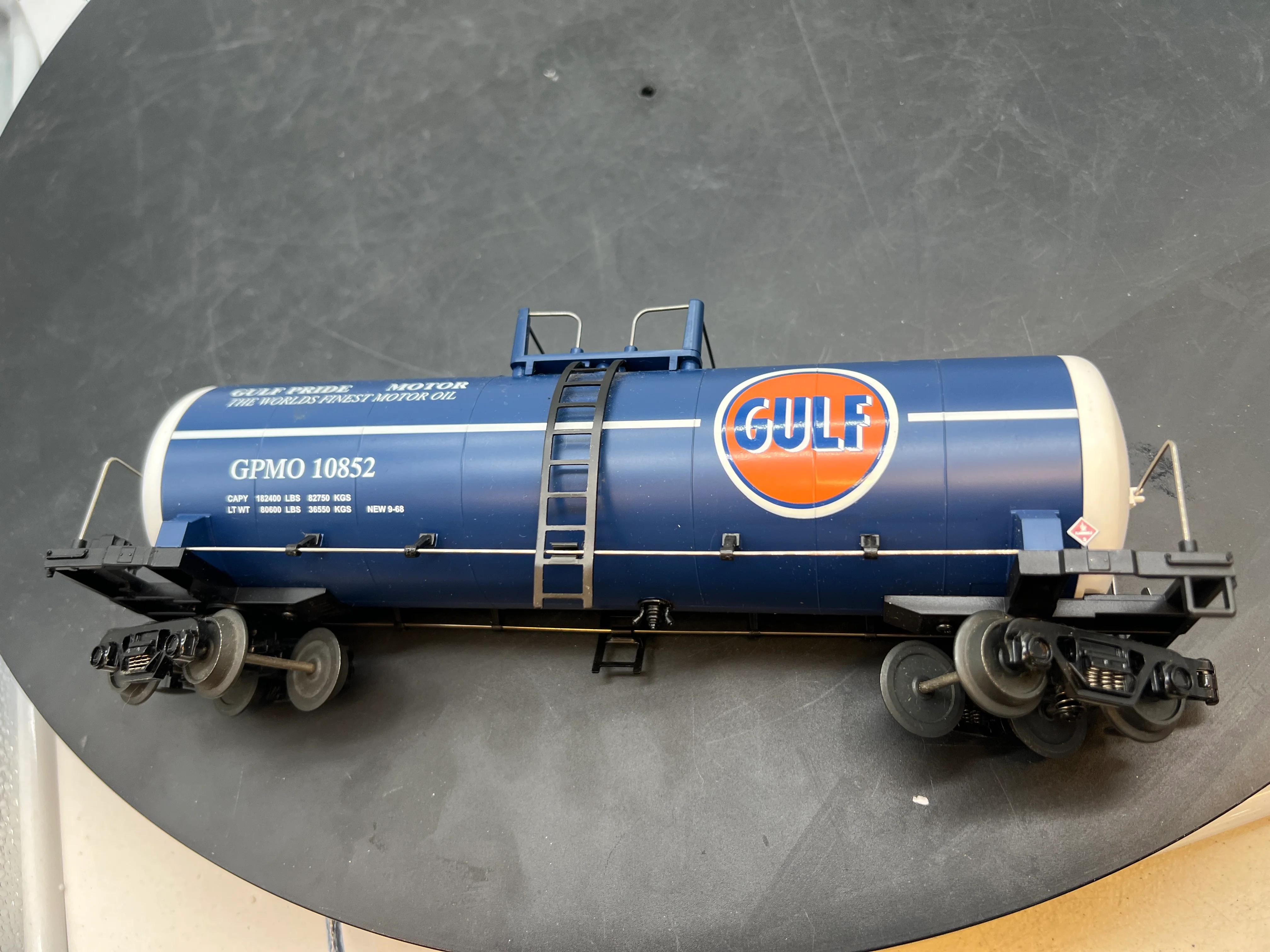 MTH Premier 20-96050 Gulf Tank Car O Scale Used Excellent - Image 9
