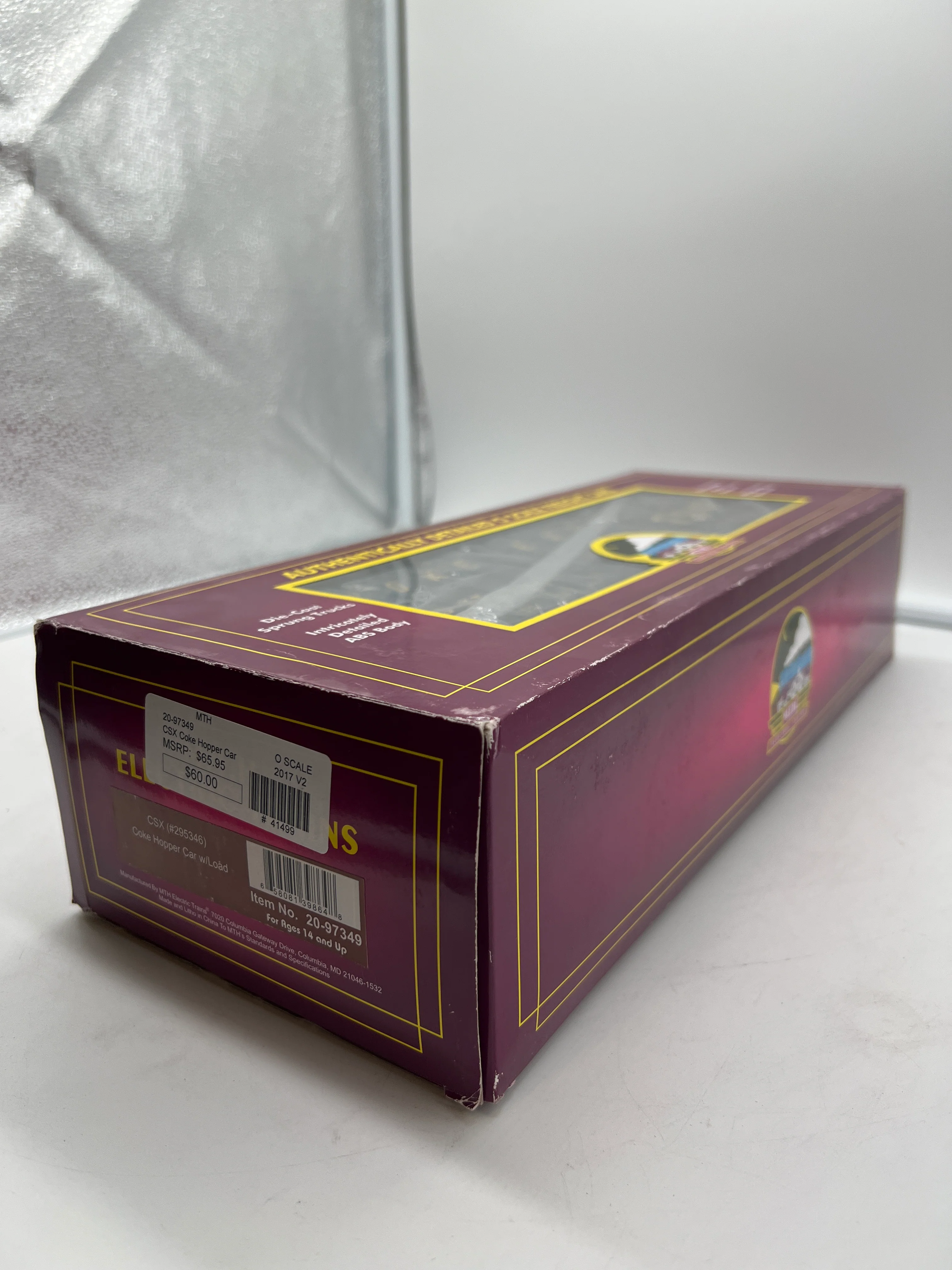 MTH Premier 20-97349 CSX Coke Hopper Car #295346. O SCALE NEW - Image 3