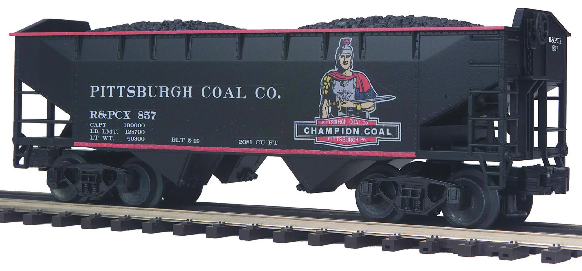 MTH Premier 20-97517 Pittsburgh/Champion Coal Co. 2-Bay Offset Hopper Car #859 O SCALE NEW