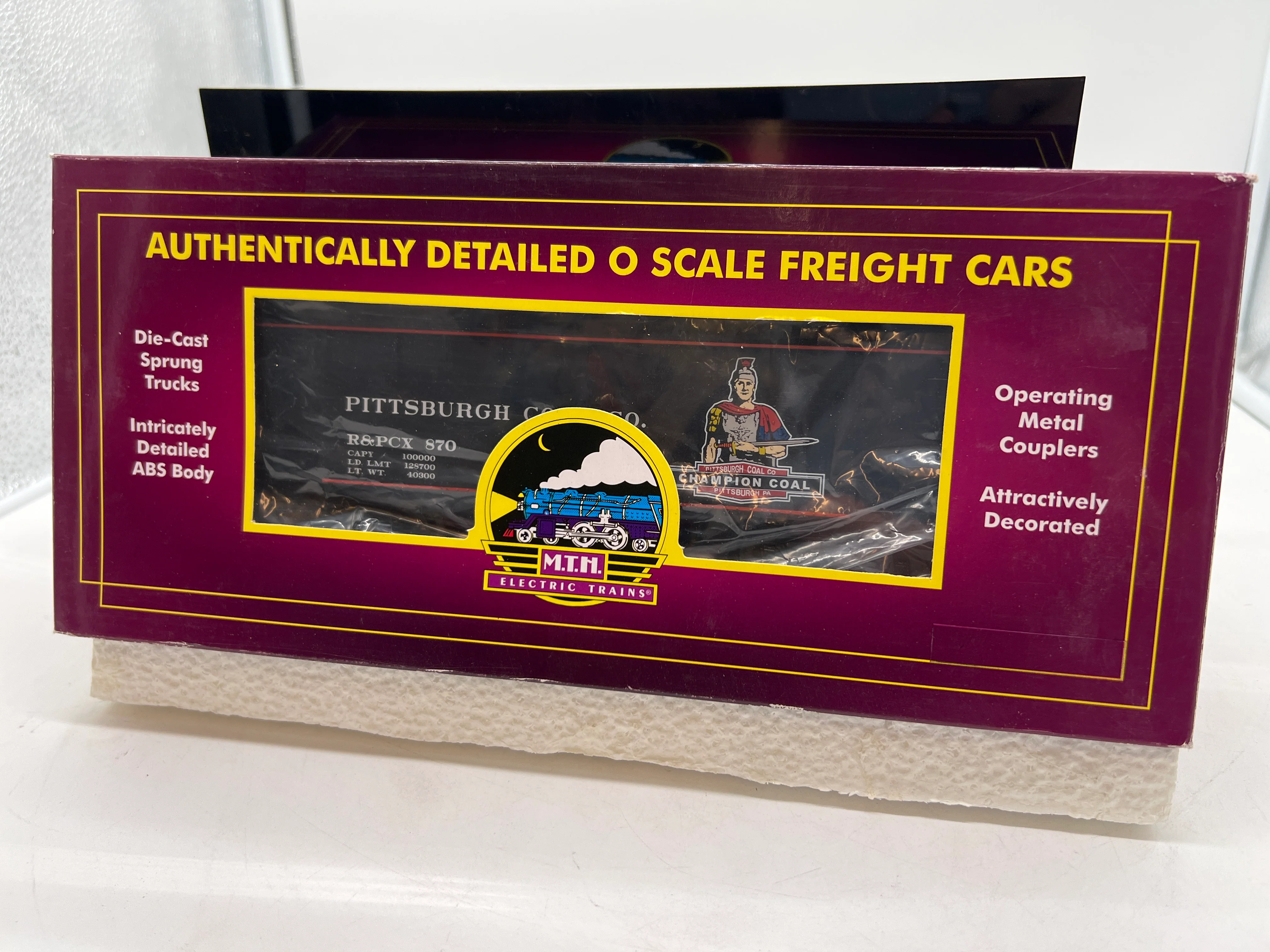 MTH Premier 20-97859 2-Bay Offset Hopper Car - Pittsburgh/Champion #870. O SCALE NEW - Image 2