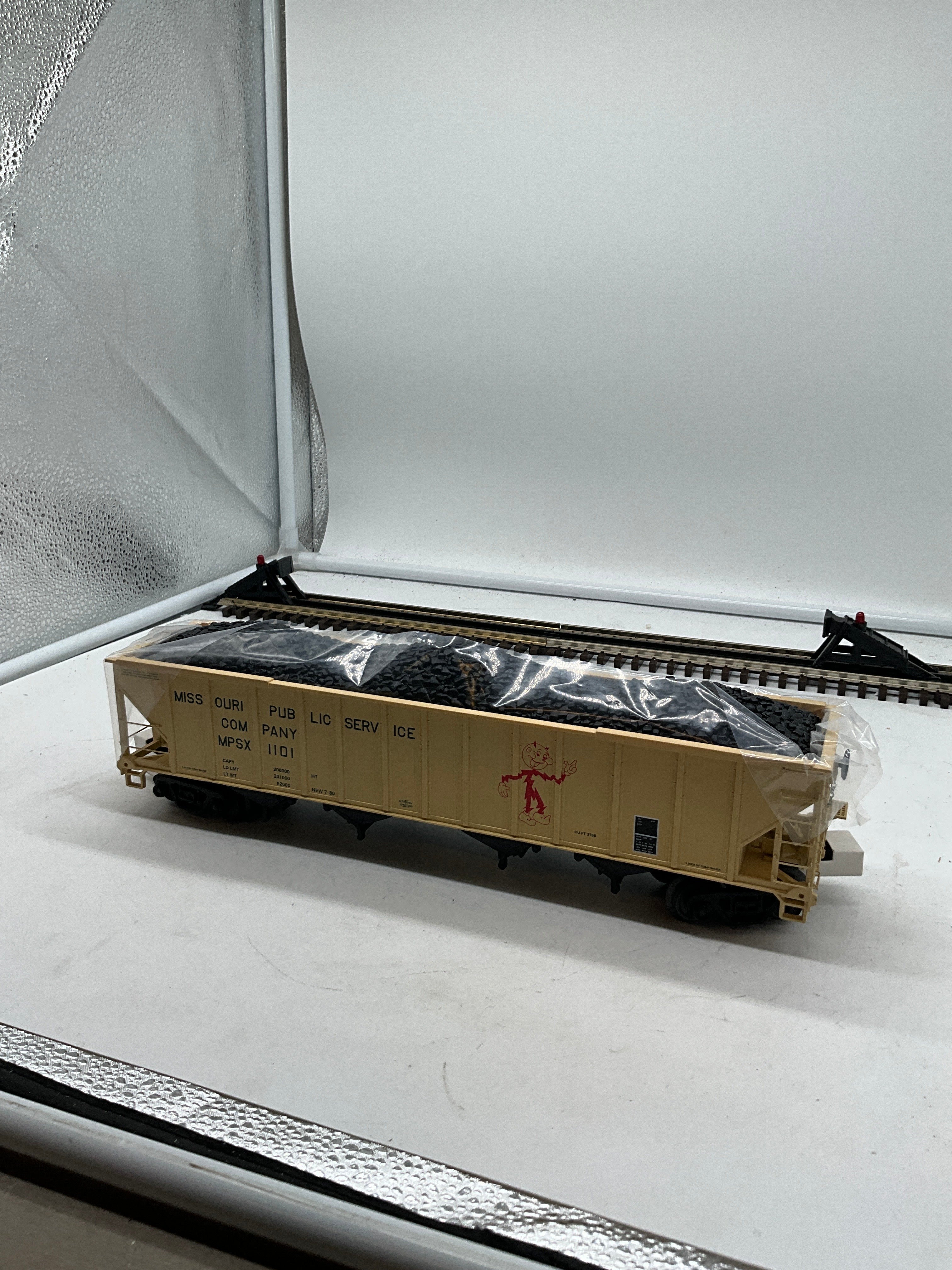 MTH Premier 20-97902 Missouri Public Service 4-Bay Hopper Car O Scale Road #1101 Like New - Image 2