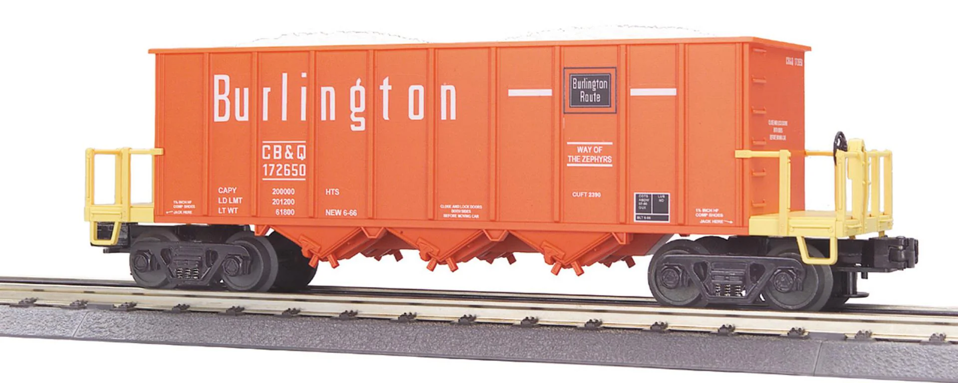 MTH Premier 20-98264 Burlington Rapid Discharge Car O Scale Used Excellent