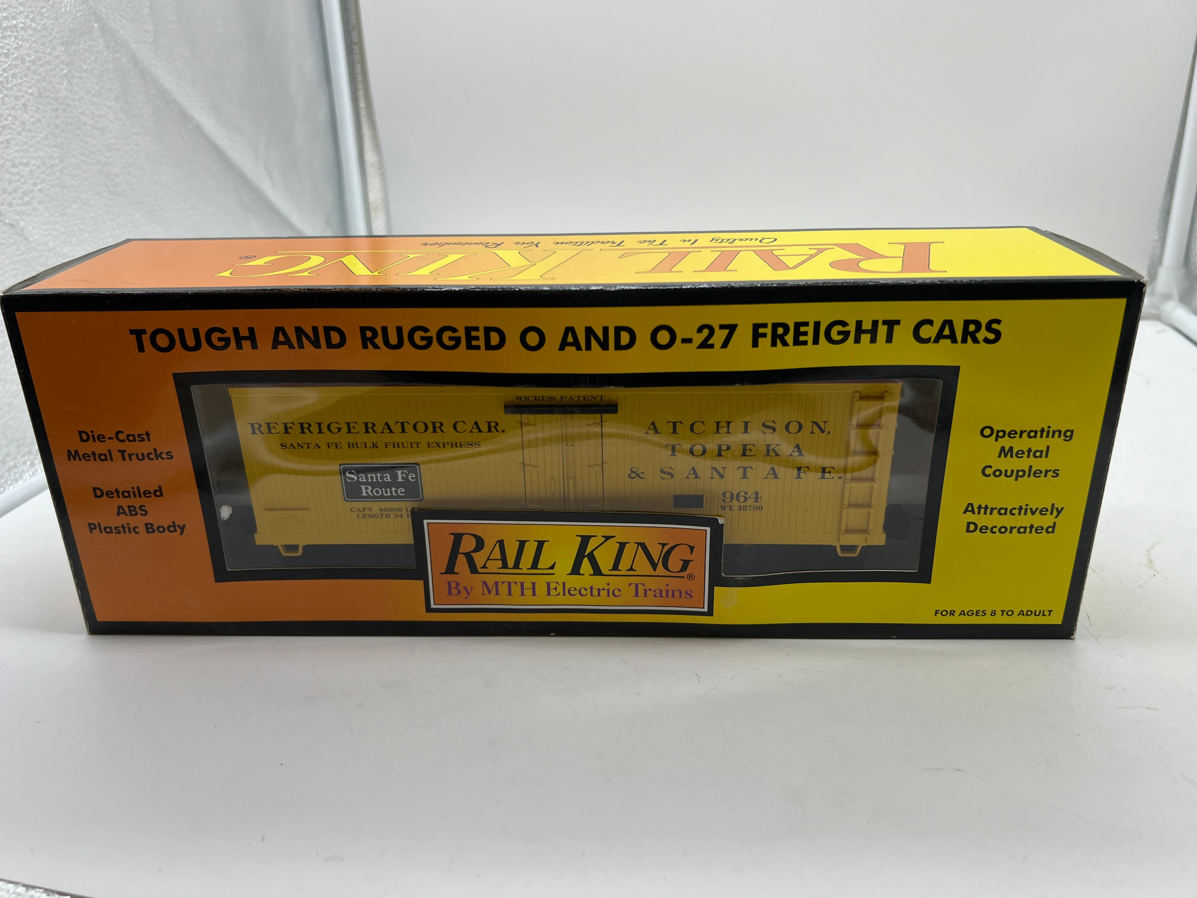 MTH Railking 30-4157A ATSF 19th Century Reefer O SCALE Used Excellent - Image 10