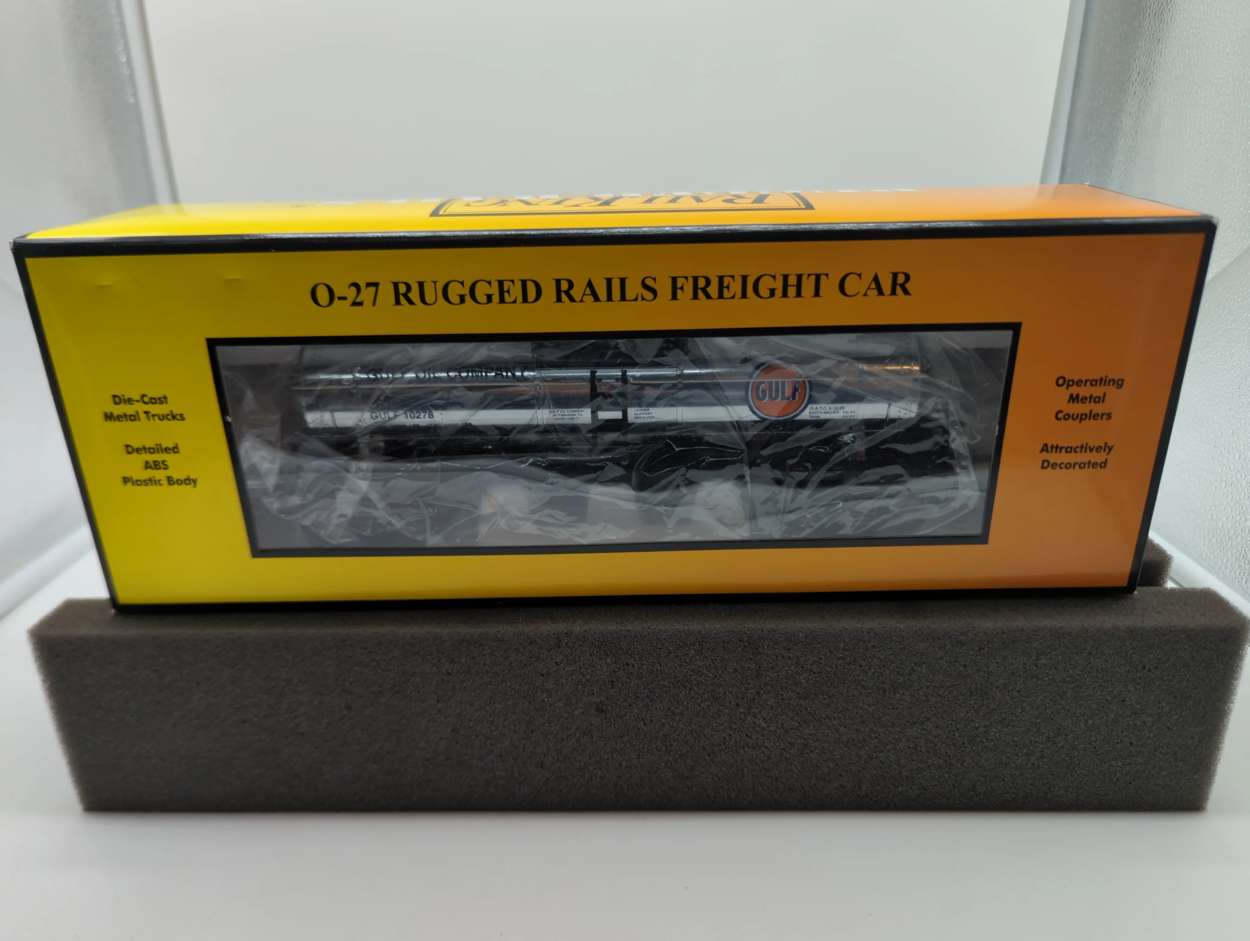 MTH Railking 30-4208A Gulf Pennsylvania Chrome Tank Gulf 10278. O SCALE Like New - Image 5