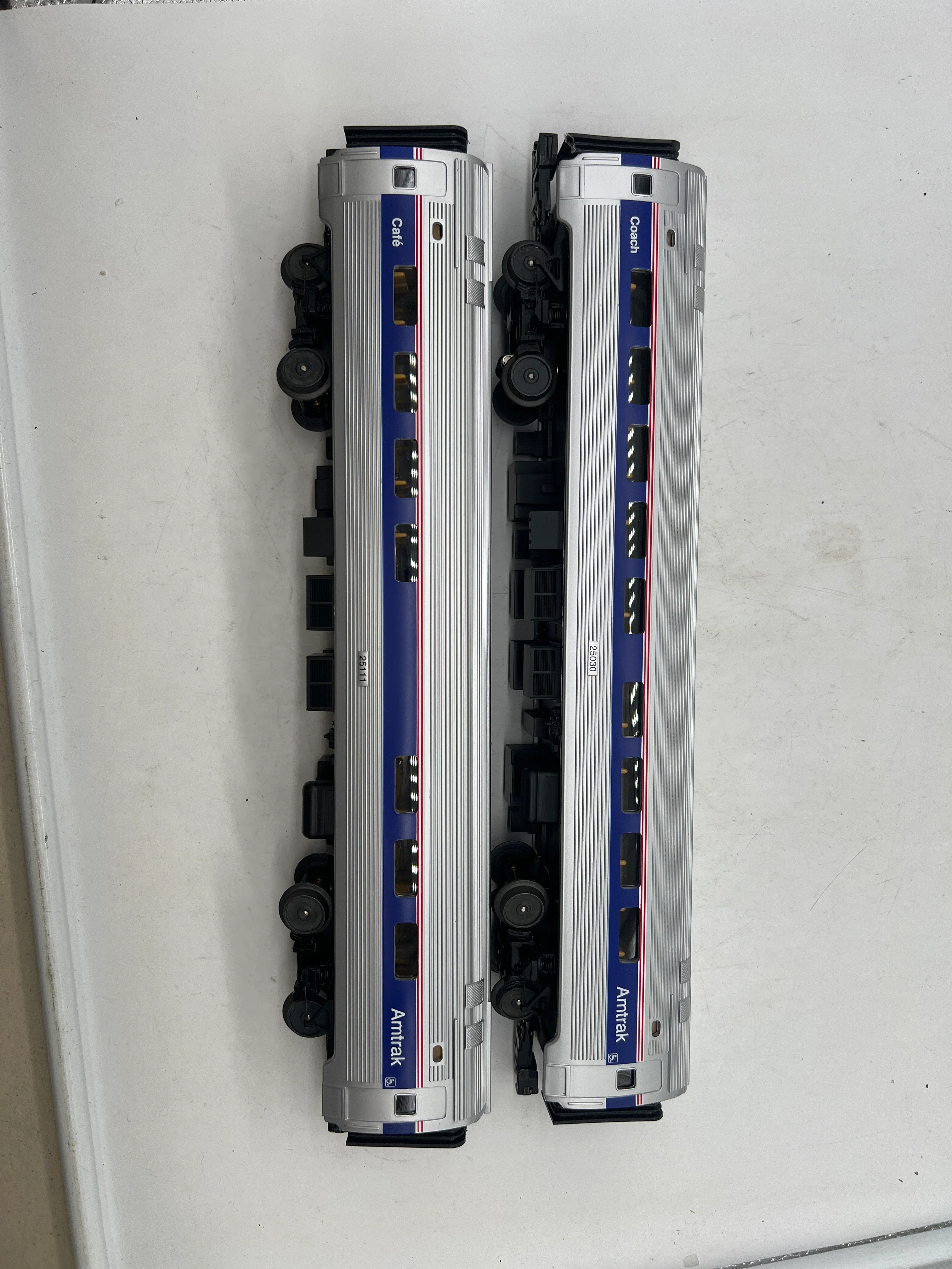 MTH Railking 30-6520 Amtrak 2-Car O-31 Amfleet Coach Passenger Set O SCALE Like New - Image 2
