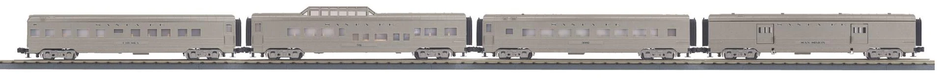 MTH Railking 30-68123 Santa Fe 4-Car 60' Streamlined Passenger Set O SCALE Like New