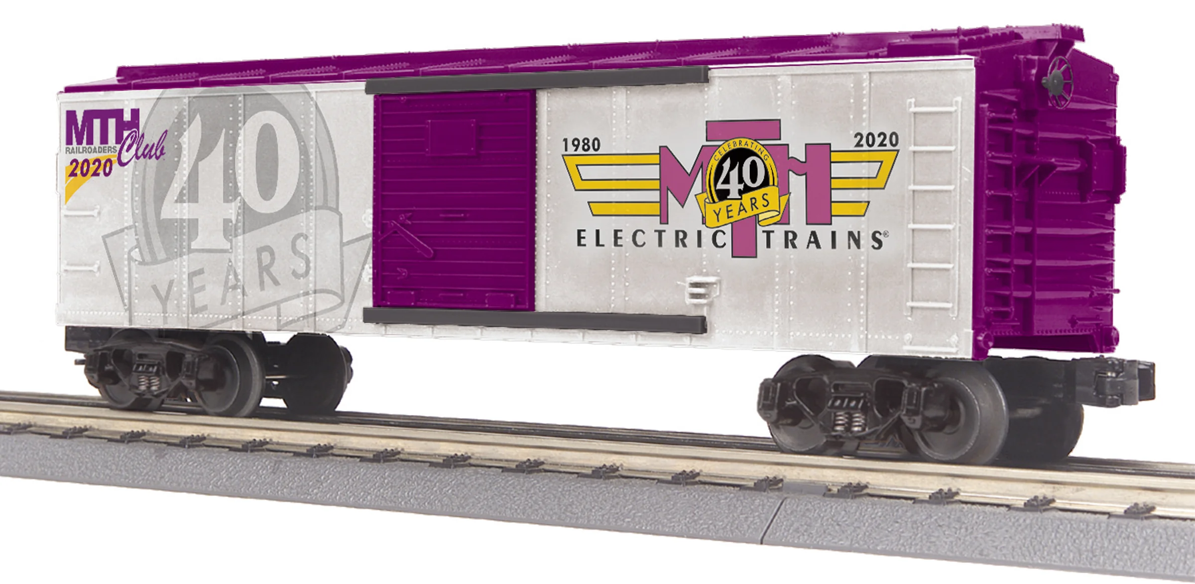 MTH Railking 30-71017 M.T.H. Electric Trains Box Car - M.T.H. Electric Trains (40th Anniversary) O SCALE Like New