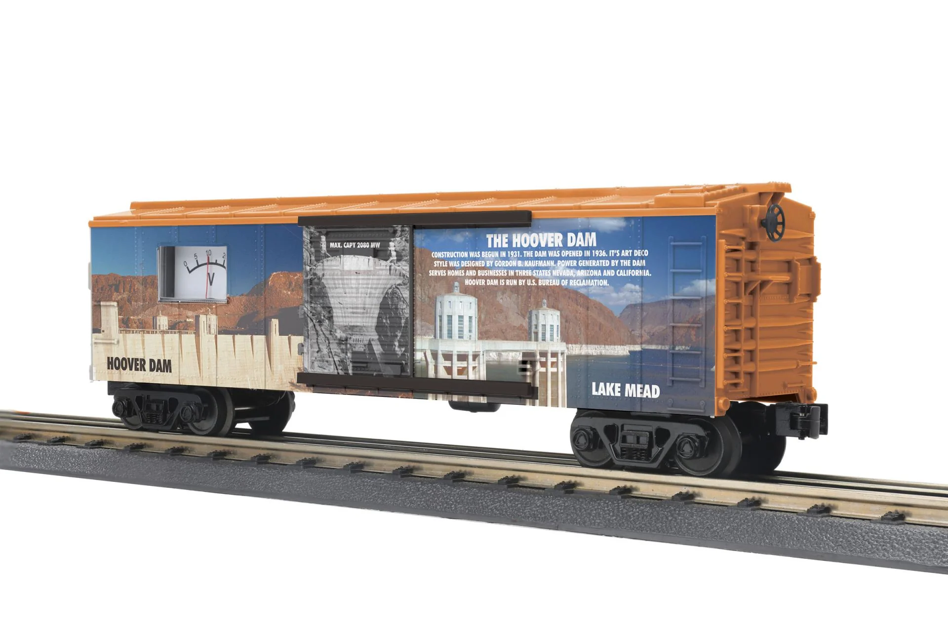 MTH Railking 30-71023 Hoover Dam Box Car with power meter O SCALE NEW