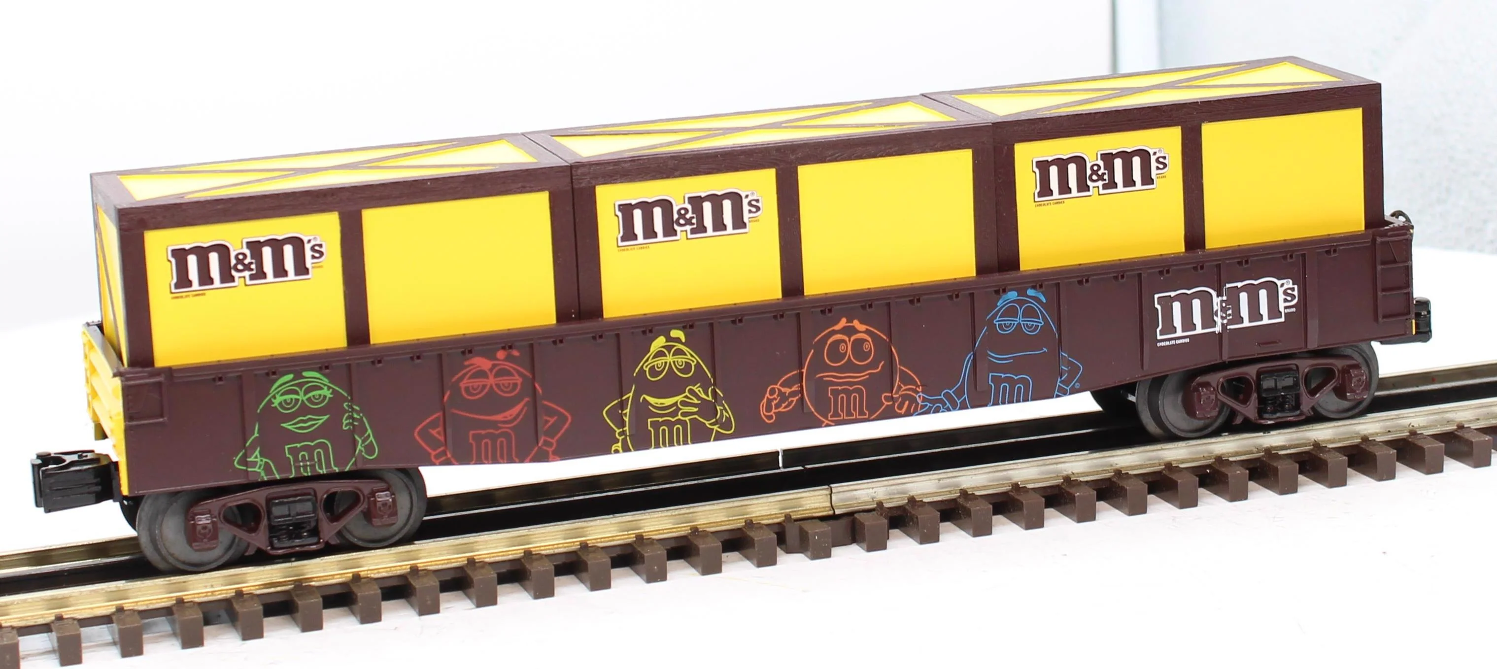 MTH Railking 30-72050 MARS - M&Ms Gondola Car w/Crates O SCALE Like New - Image 3