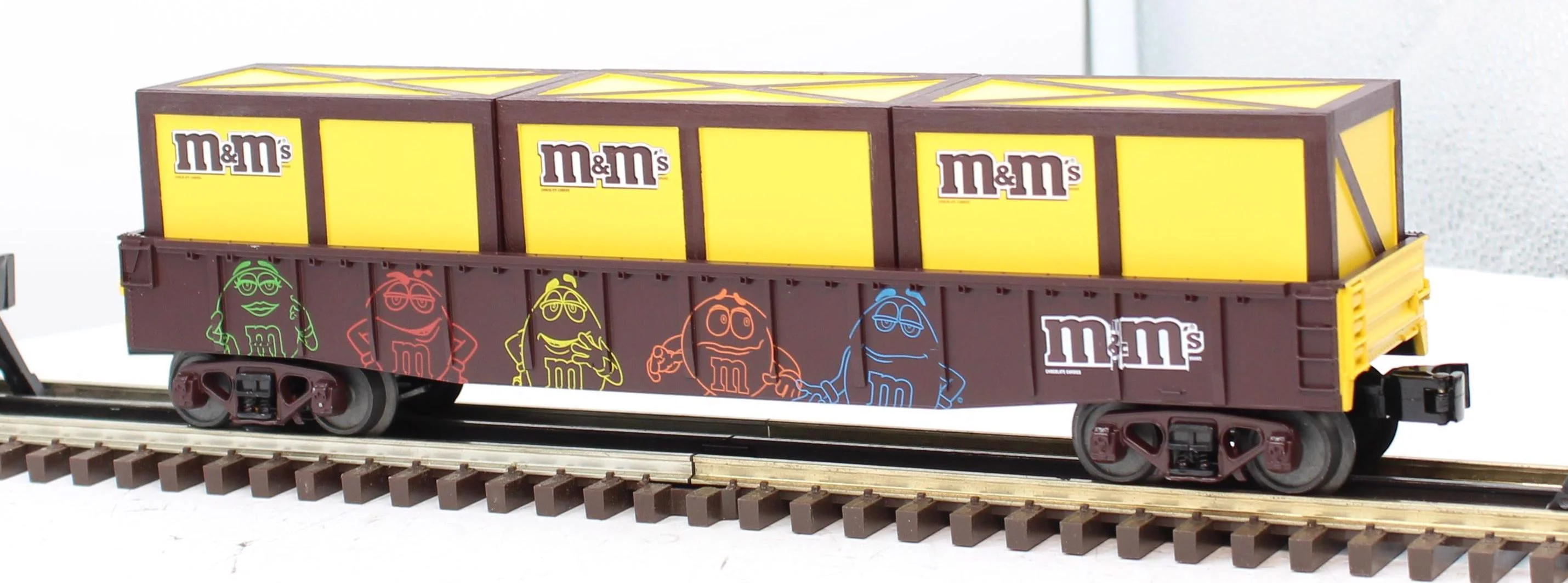 MTH Railking 30-72050 MARS - M&Ms Gondola Car w/Crates O SCALE Like New - Image 5