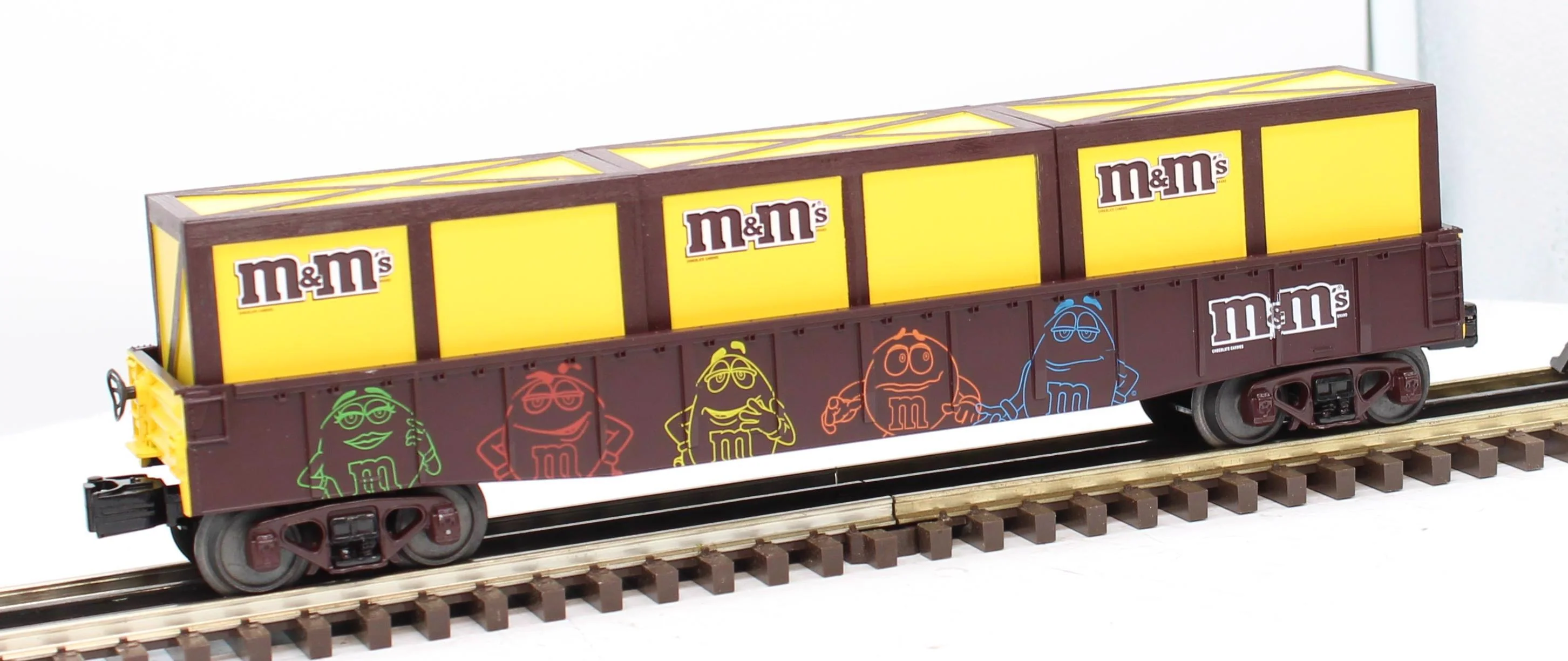 MTH Railking 30-72050 MARS - M&Ms Gondola Car w/Crates O SCALE Like New - Image 6