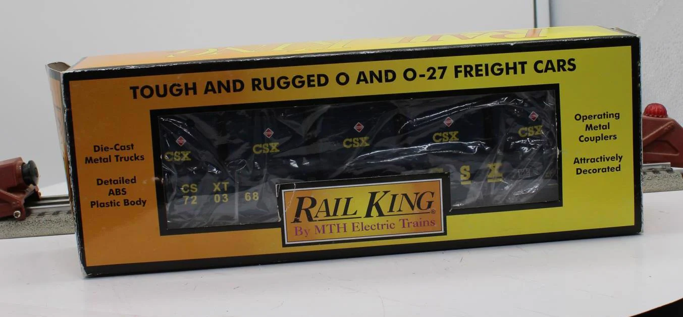 MTH Railking 30-72072 CSX Gondola Car w/LCL Containers O SCALE Like New - Image 8