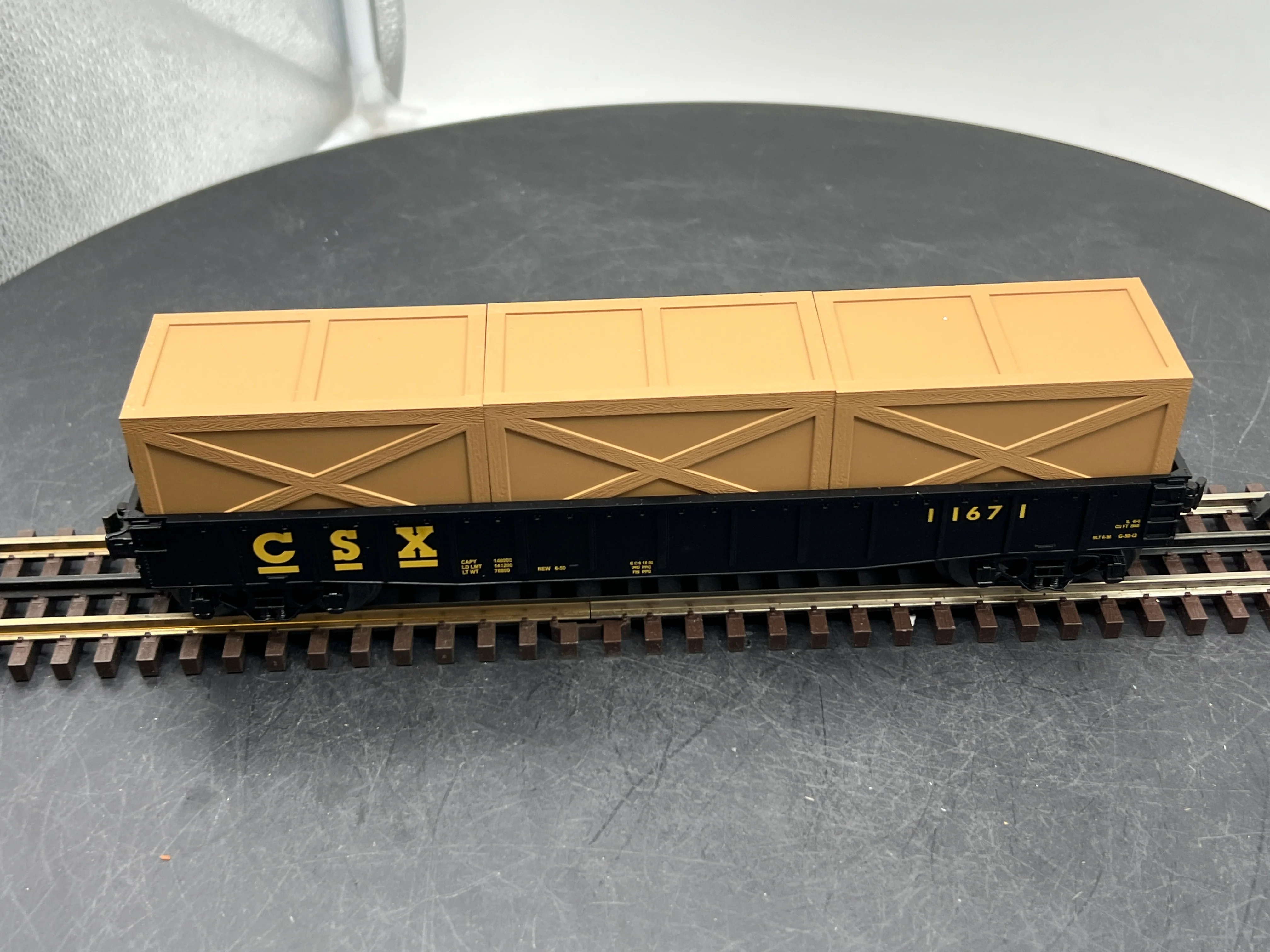 MTH Railking 30-7211 CSX Gondola Car w/Crates O SCALE Like New - Image 2