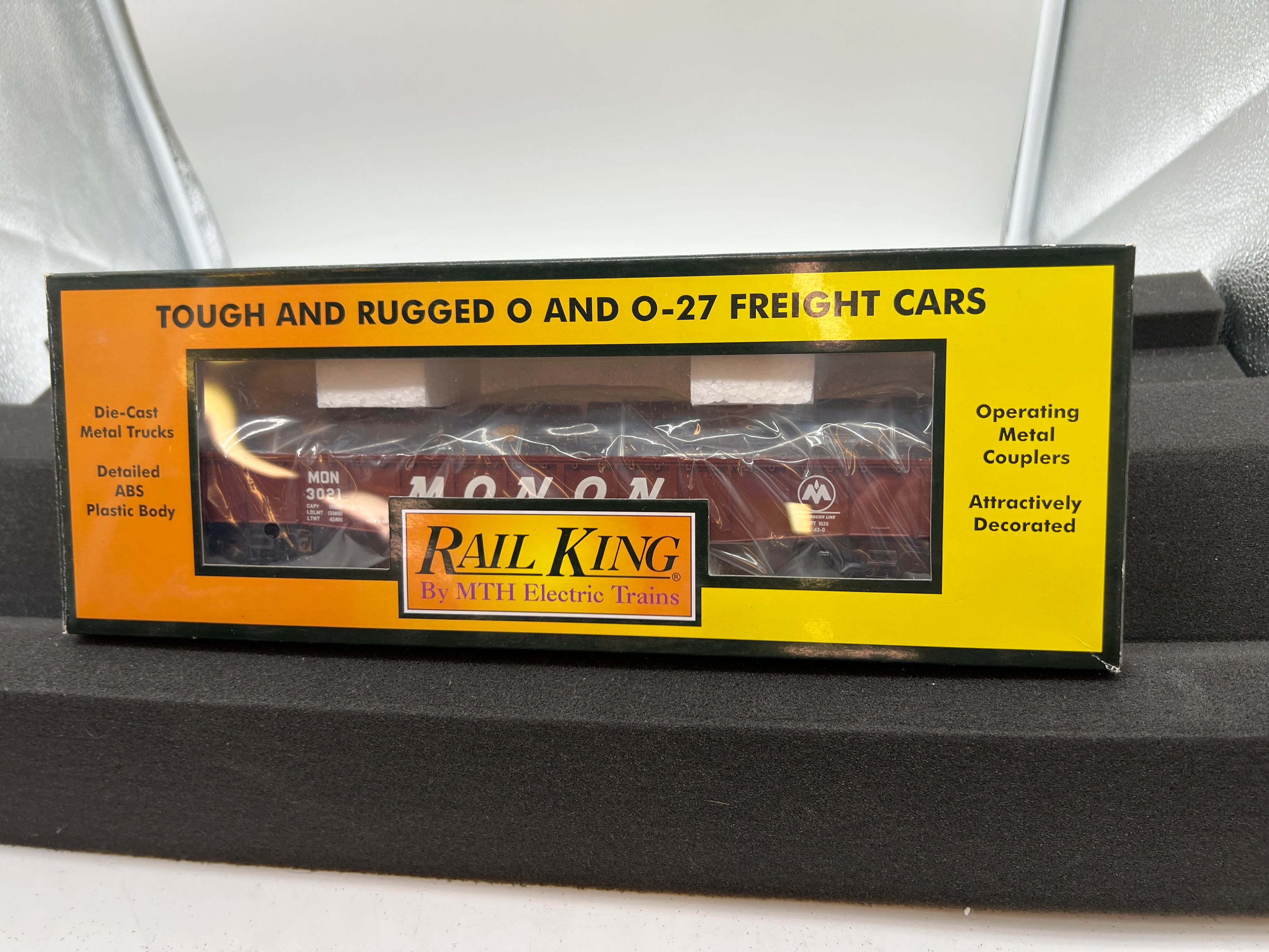 MTH Railking 30-72224 Monon Gondola Car w/Log Load #3021. O SCALE NEW - Image 3