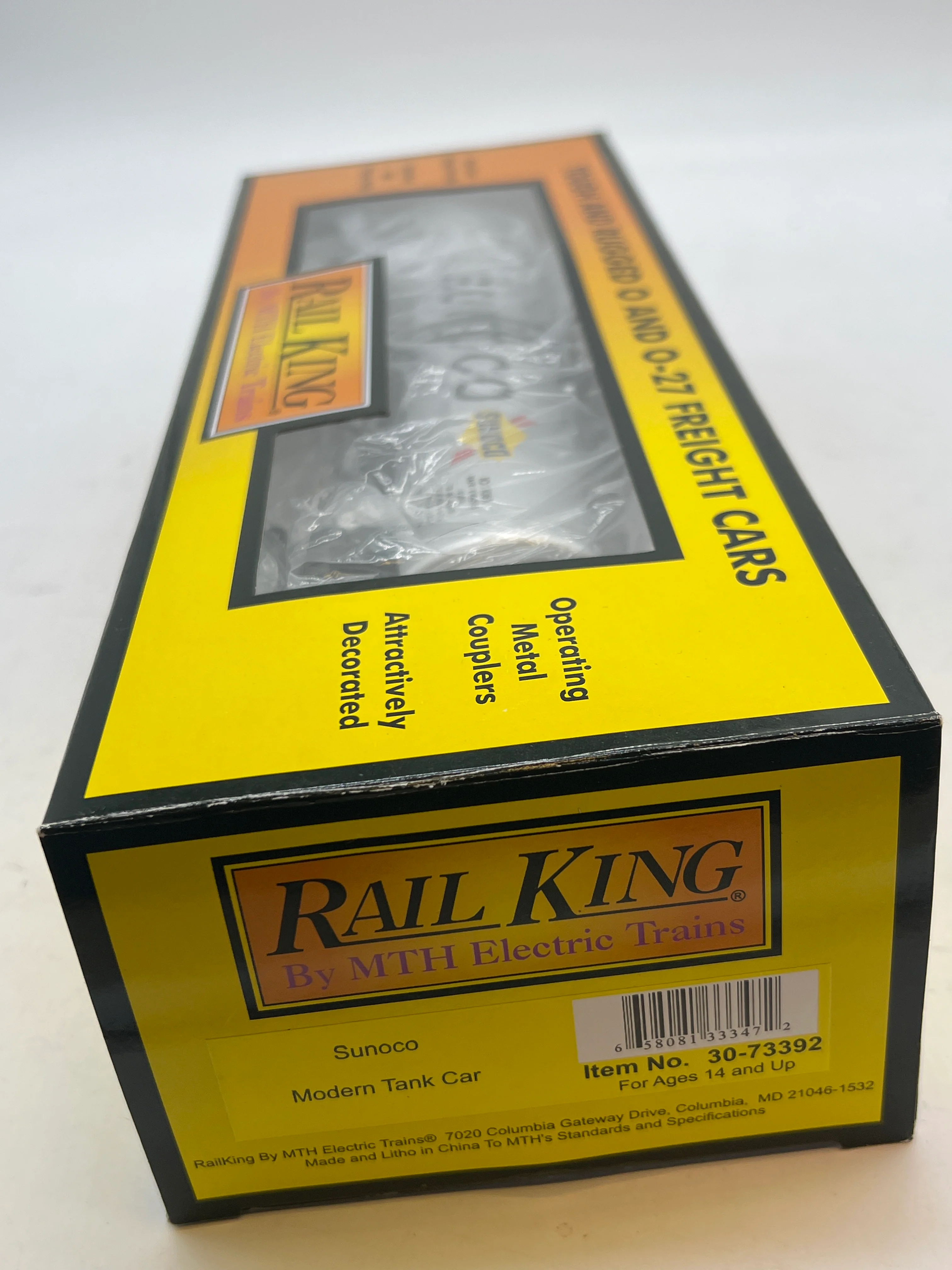 MTH Railking 30-73392 Sunoco RailKing Modern Tank Car O SCALE Like New - Image 4