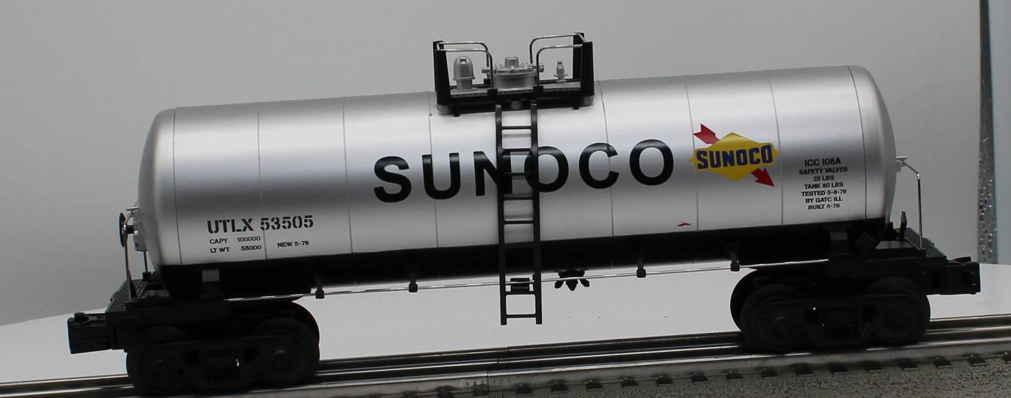 MTH Railking 30-73392 Sunoco RailKing Modern Tank Car O SCALE Used Excellent - Image 3