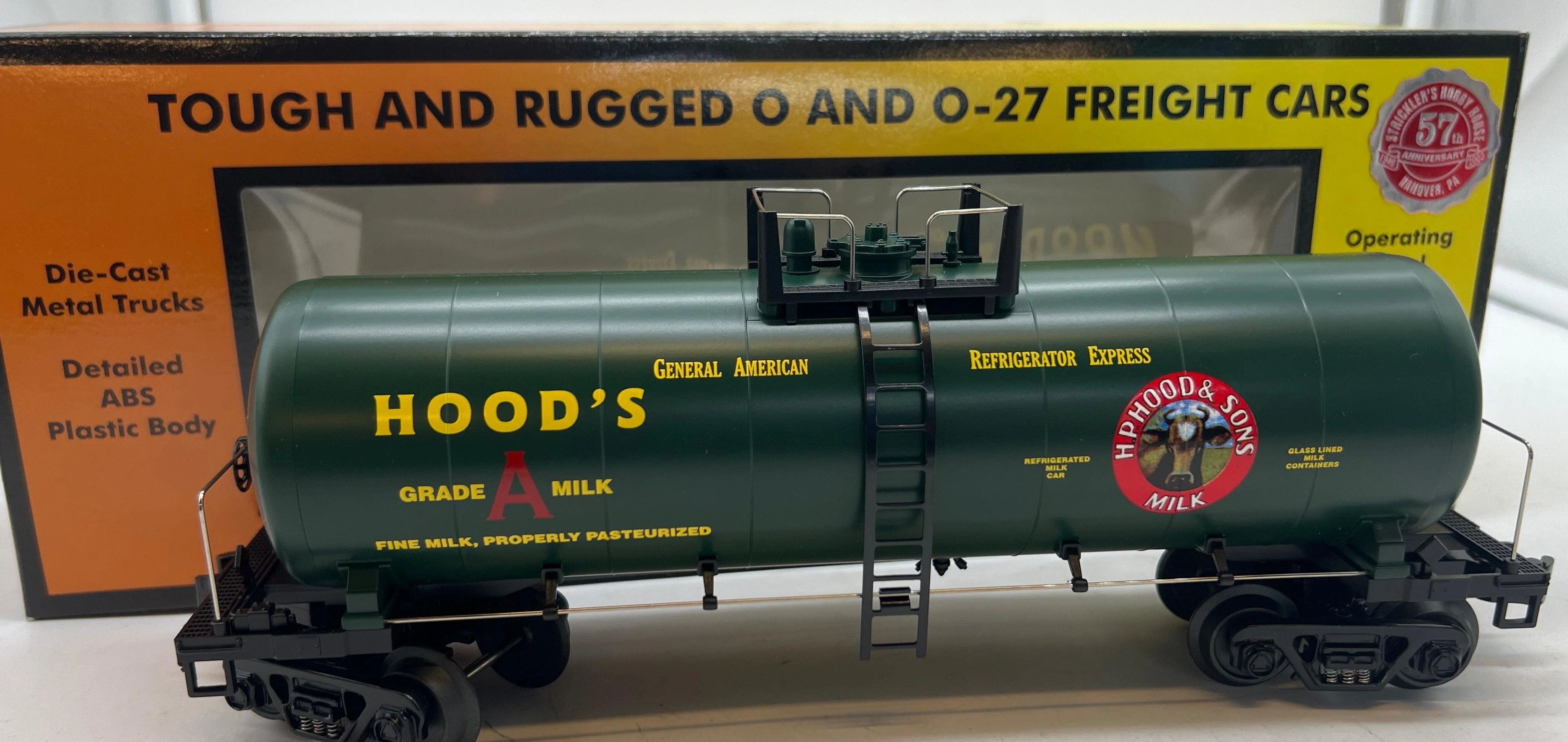 MTH Railking 30-7381 Hood's Dairy RailKing Modern Tank Car O SCALE Like New - Image 2