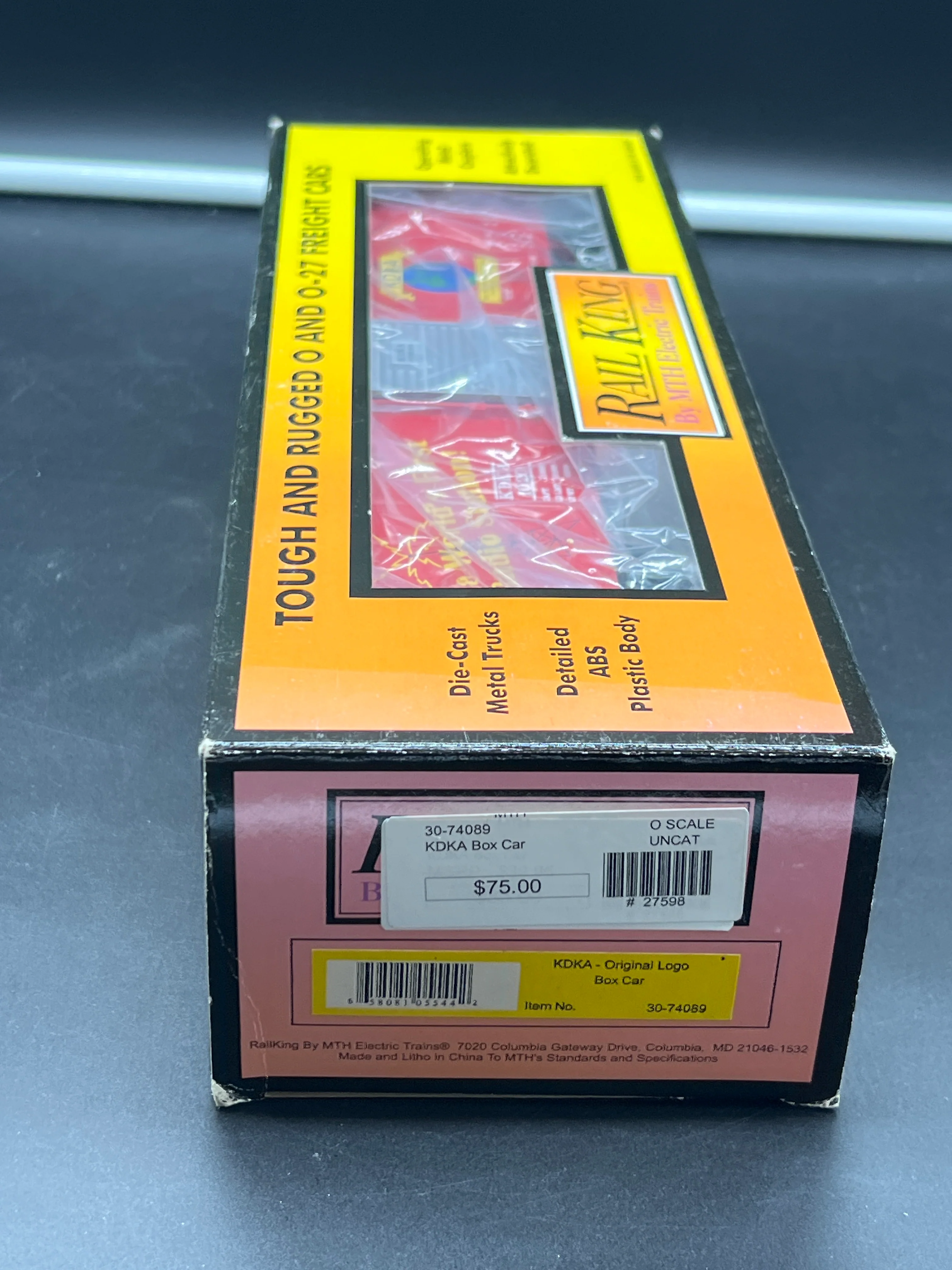MTH Railking 30-74089 KDKA - Oval Logo Box Car - KDKA - Oval Logo O SCALE NEW - Image 2