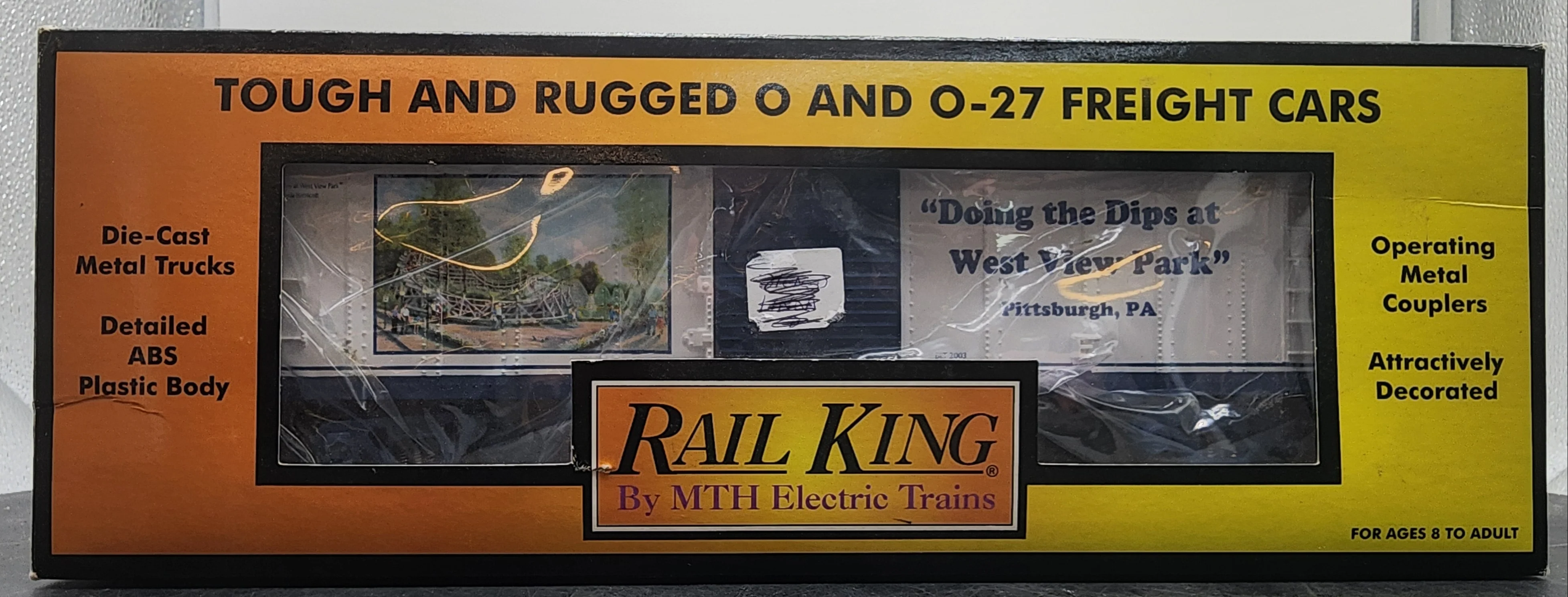 MTH Railking 30-74123 West View Dips O SCALE RailKing Box Car (Linda Barnicott signed card/photo included) Used Excellent - Image 4