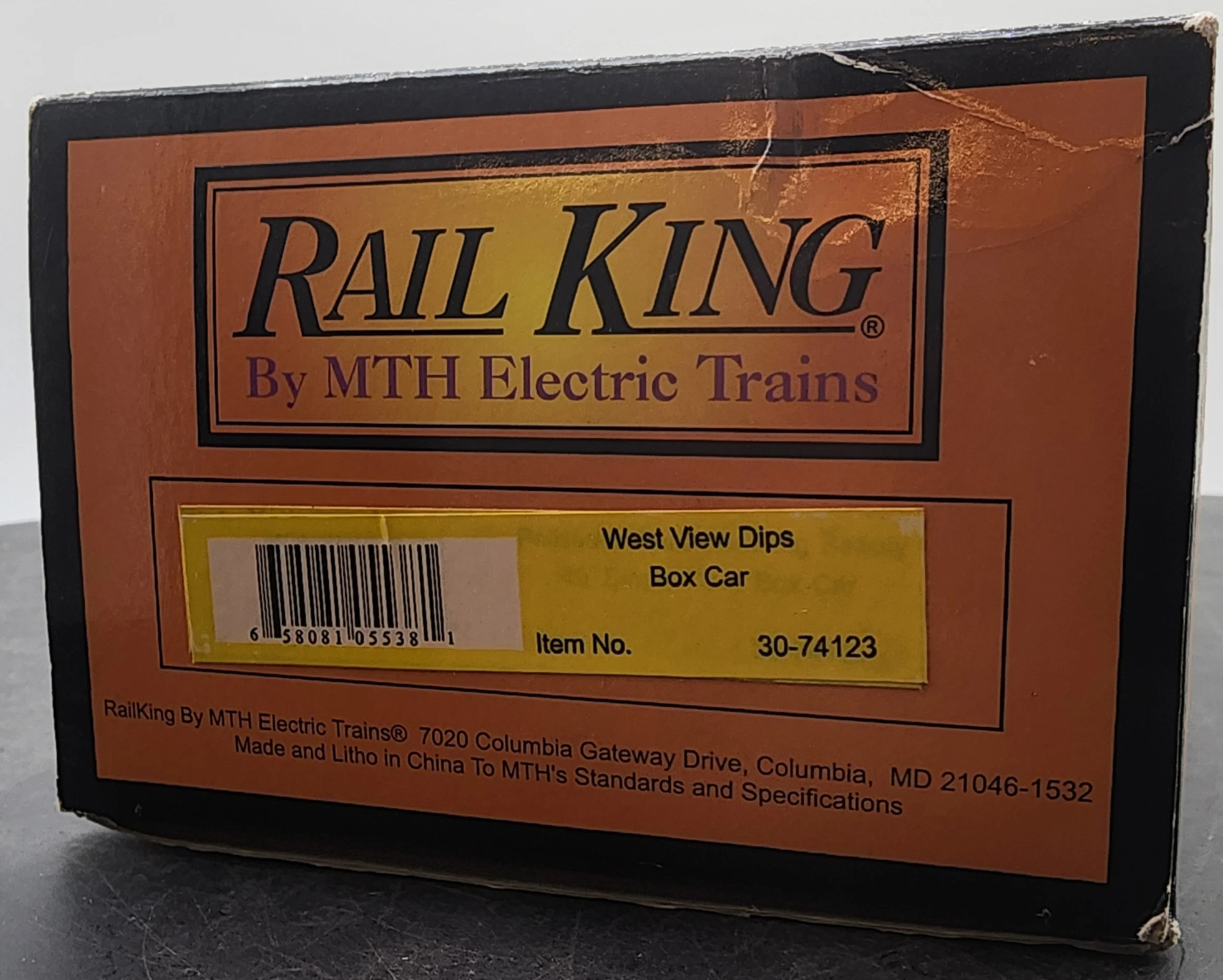 MTH Railking 30-74123 West View Dips O SCALE RailKing Box Car (Linda Barnicott signed card/photo included) Used Excellent - Image 5