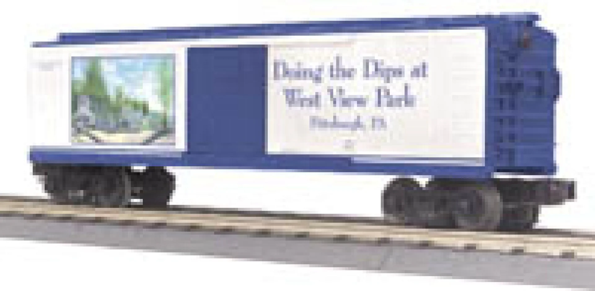 MTH Railking 30-74123 West View Dips Boxcar faded box flaps O SCALE NEW Damaged Box - Image 3
