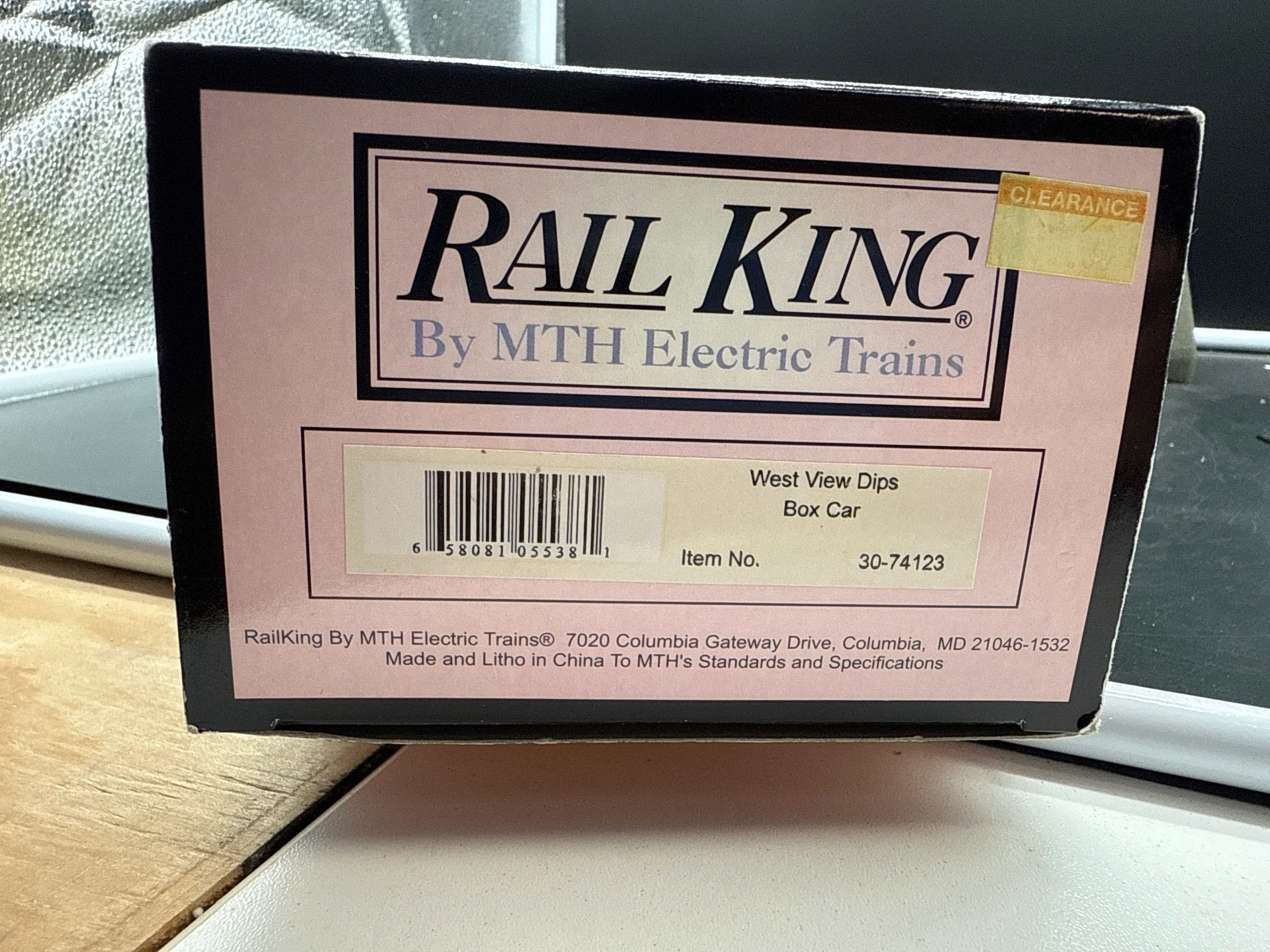 MTH Railking 30-74123 West View Dips Boxcar faded box flaps O SCALE NEW Damaged Box - Image 4