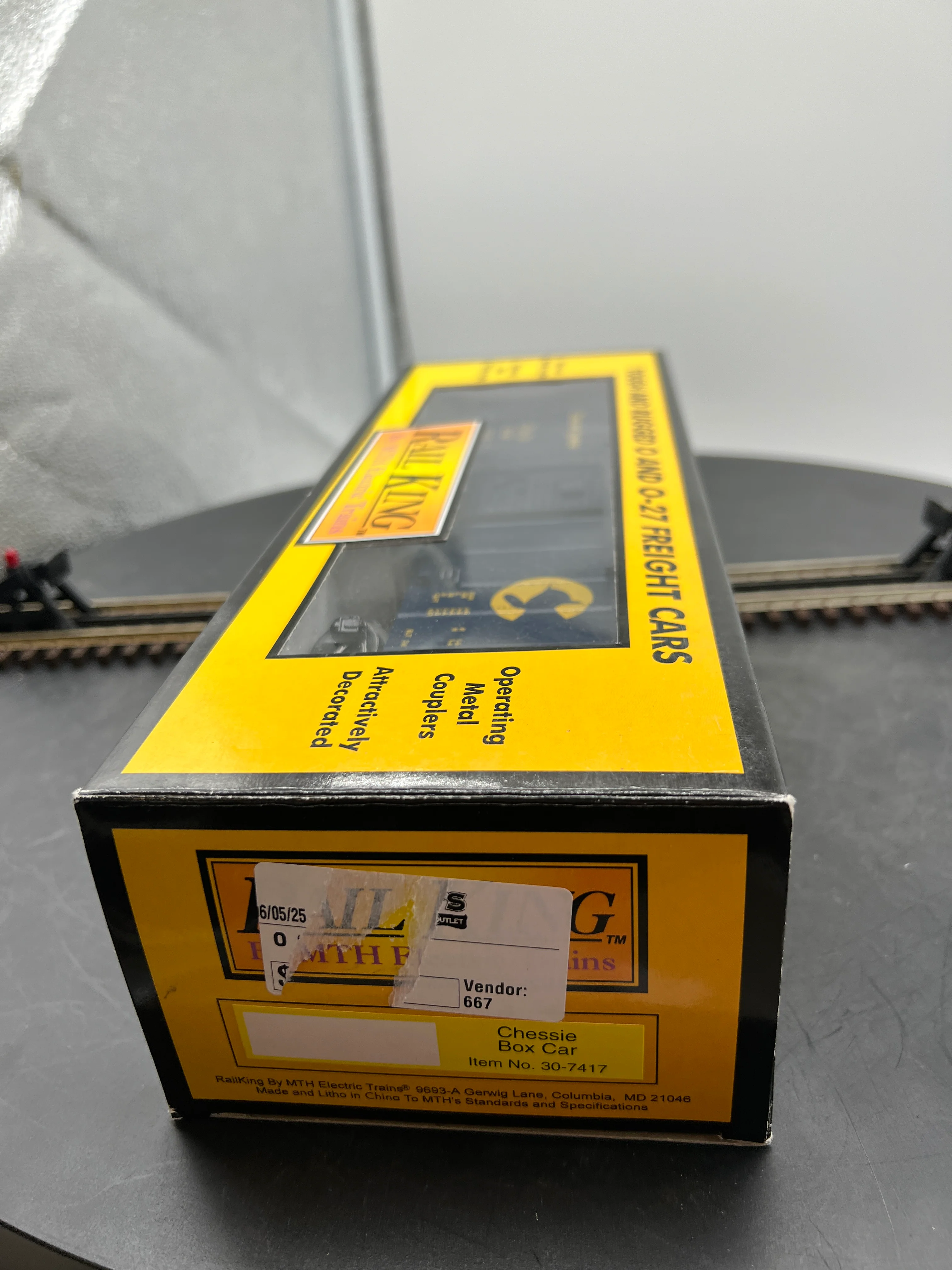 MTH Railking 30-7417 Chessie RailKing Box Car O SCALE Used Excellent - Image 4