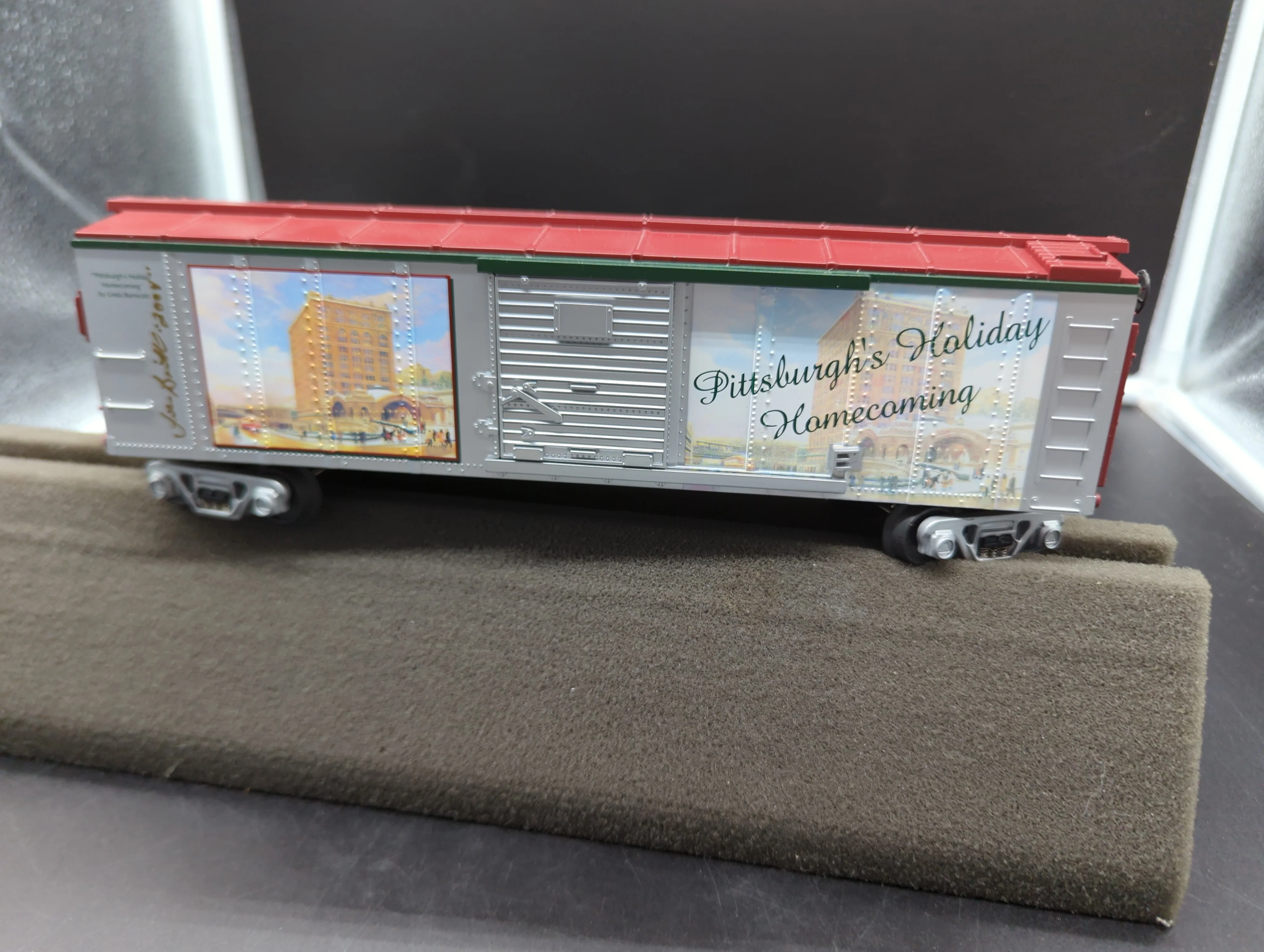 MTH Railking 30-74226 Pittsburgh Christmas Box Car O SCALE Like New - Image 2