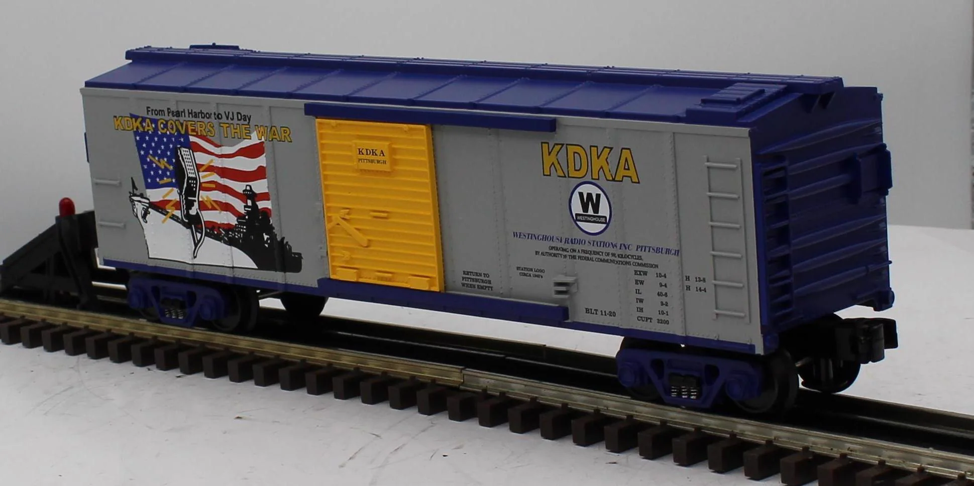 MTH Railking 30-74227 KDKA RailKing Box Car O SCALE Like New - Image 3