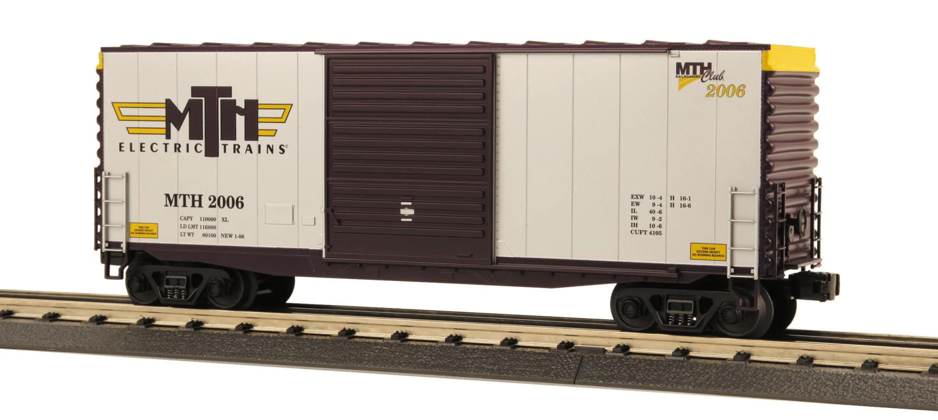 MTH Railking 30-74347 MTHRRC RailKing 40' High Cube Box Car O SCALE Used Excellent Damaged Box