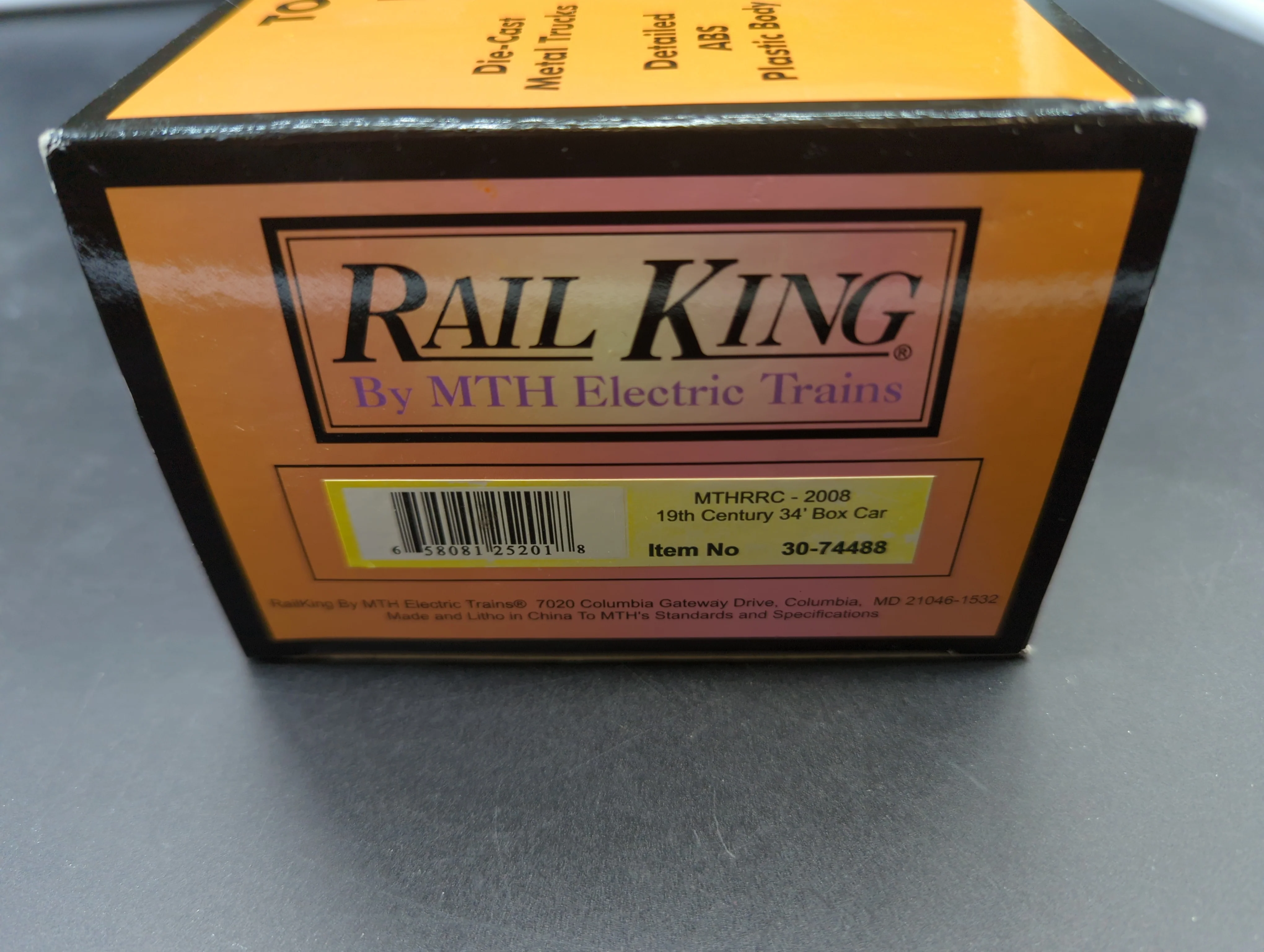 MTH Railking 30-74488 MTHRRC 34' Box Car - 19th Century - MTHRRC O SCALE Like New - Image 5