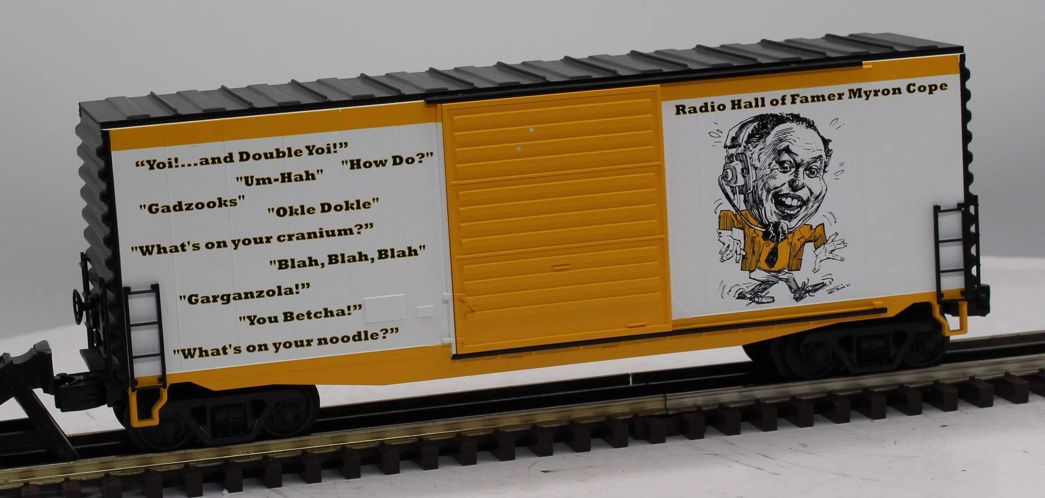 MTH Railking 30-74489 Myron Cope RailKing 40' High Cube Box Car O SCALE Like New - Image 8