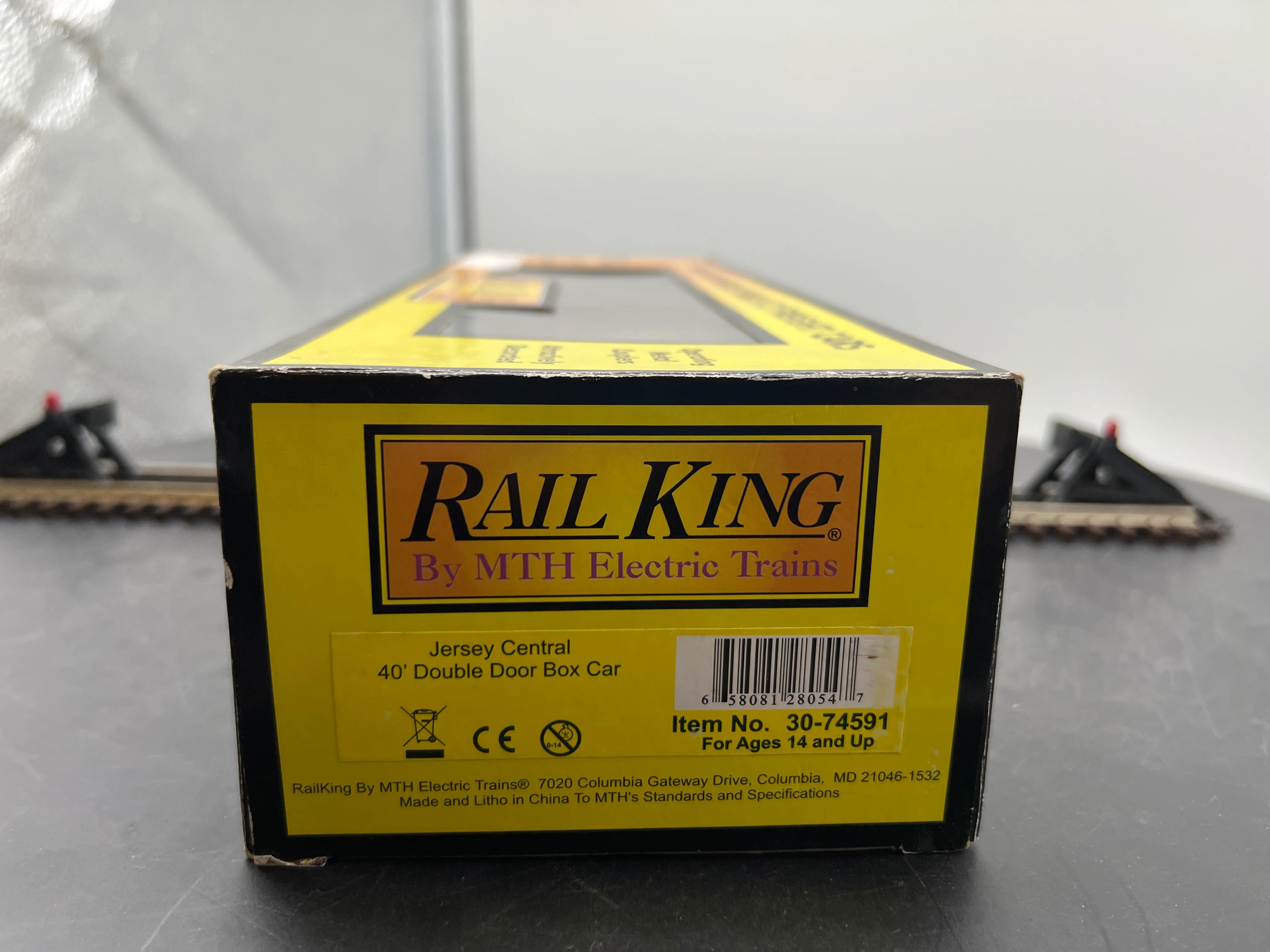 MTH Railking 30-74591 Jersey Central 40' Double Door Box Car O SCALE Like New Damaged Box - Image 5
