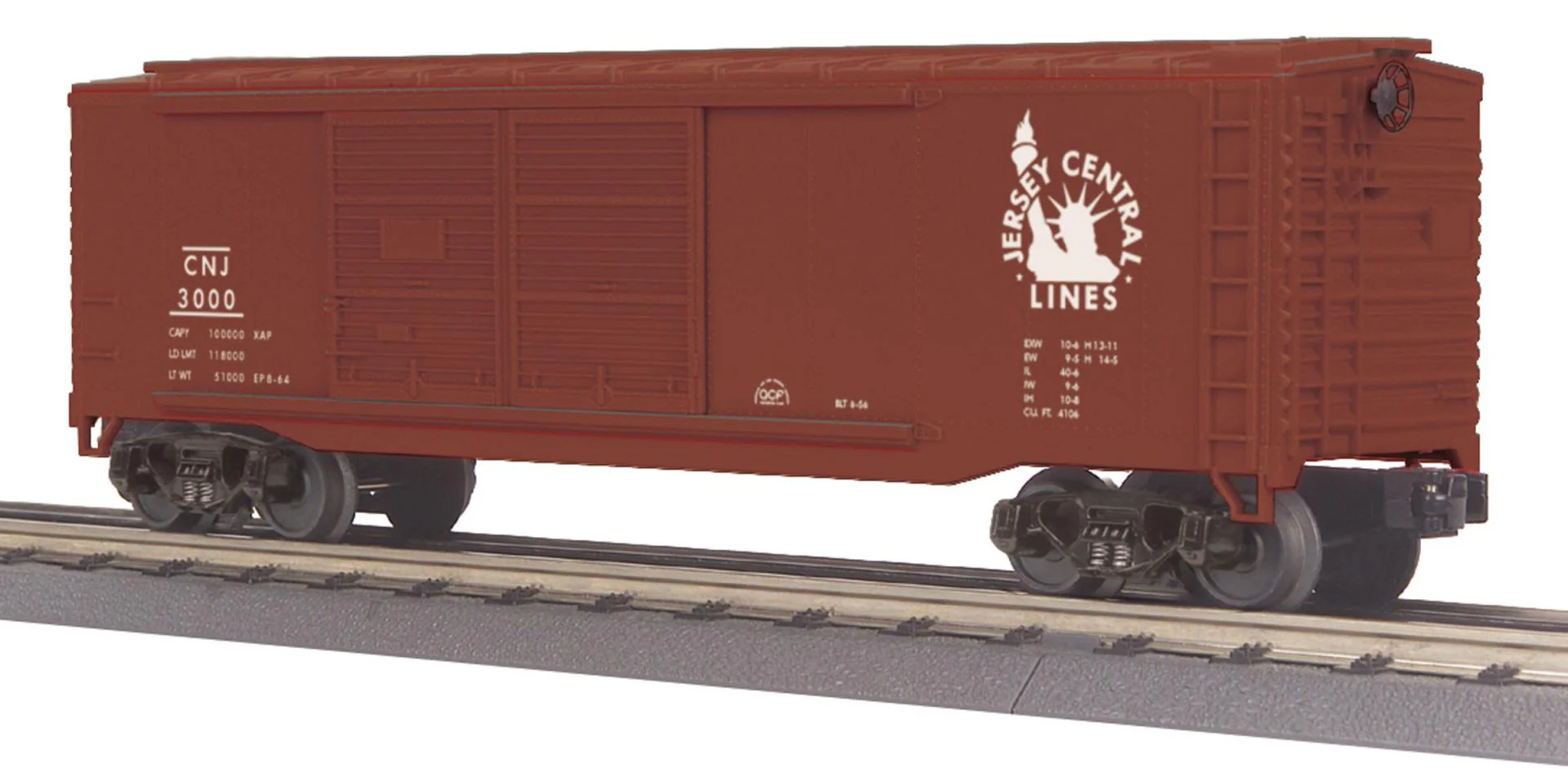 MTH Railking 30-74591 Jersey Central 40' Double Door Box Car O SCALE Like New Damaged Box - Image 7