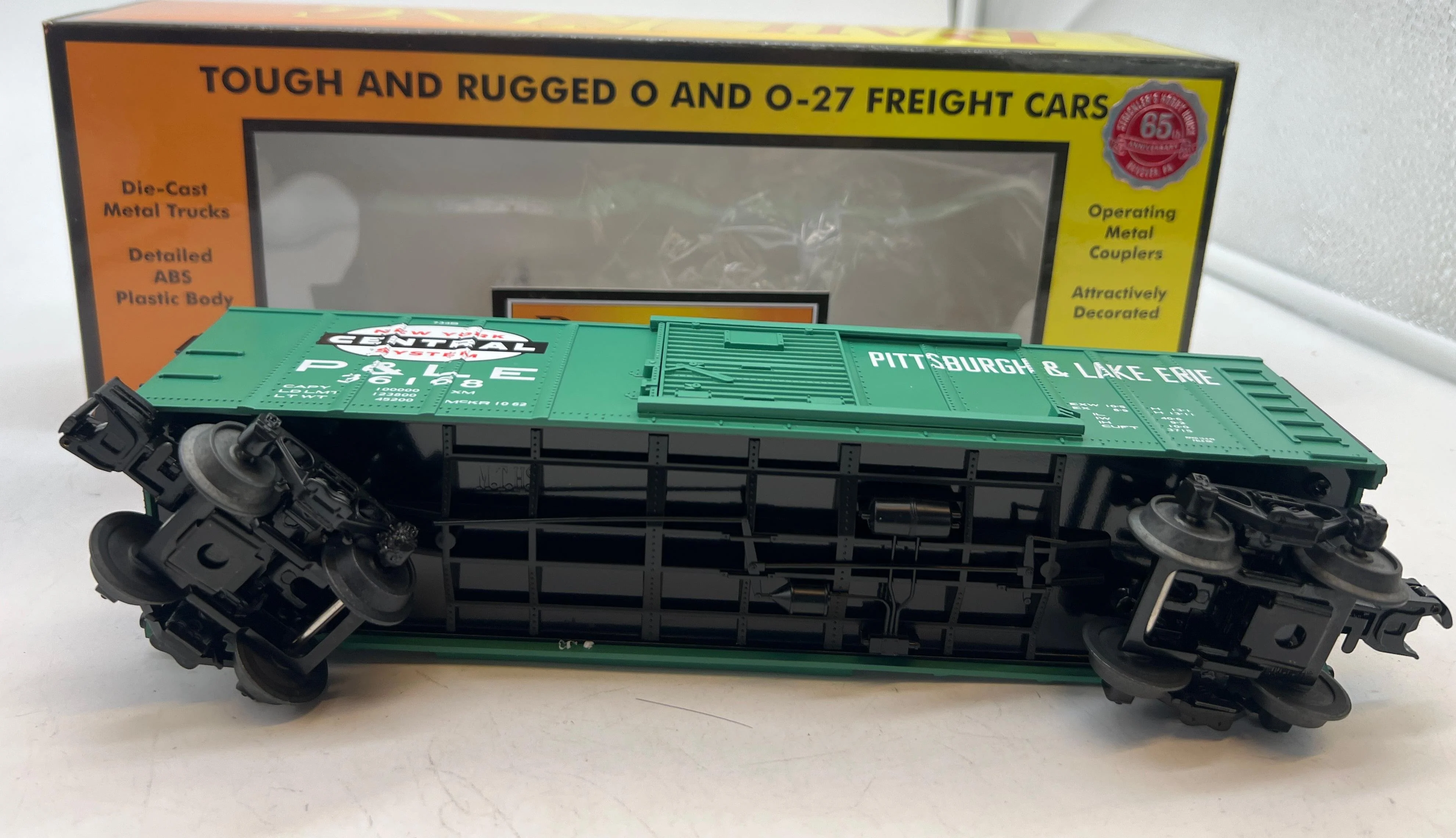 MTH Railking 30-74673 Pittsburgh & Lake Erie Box PLE / NYC Car O SCALE Like New - Image 4