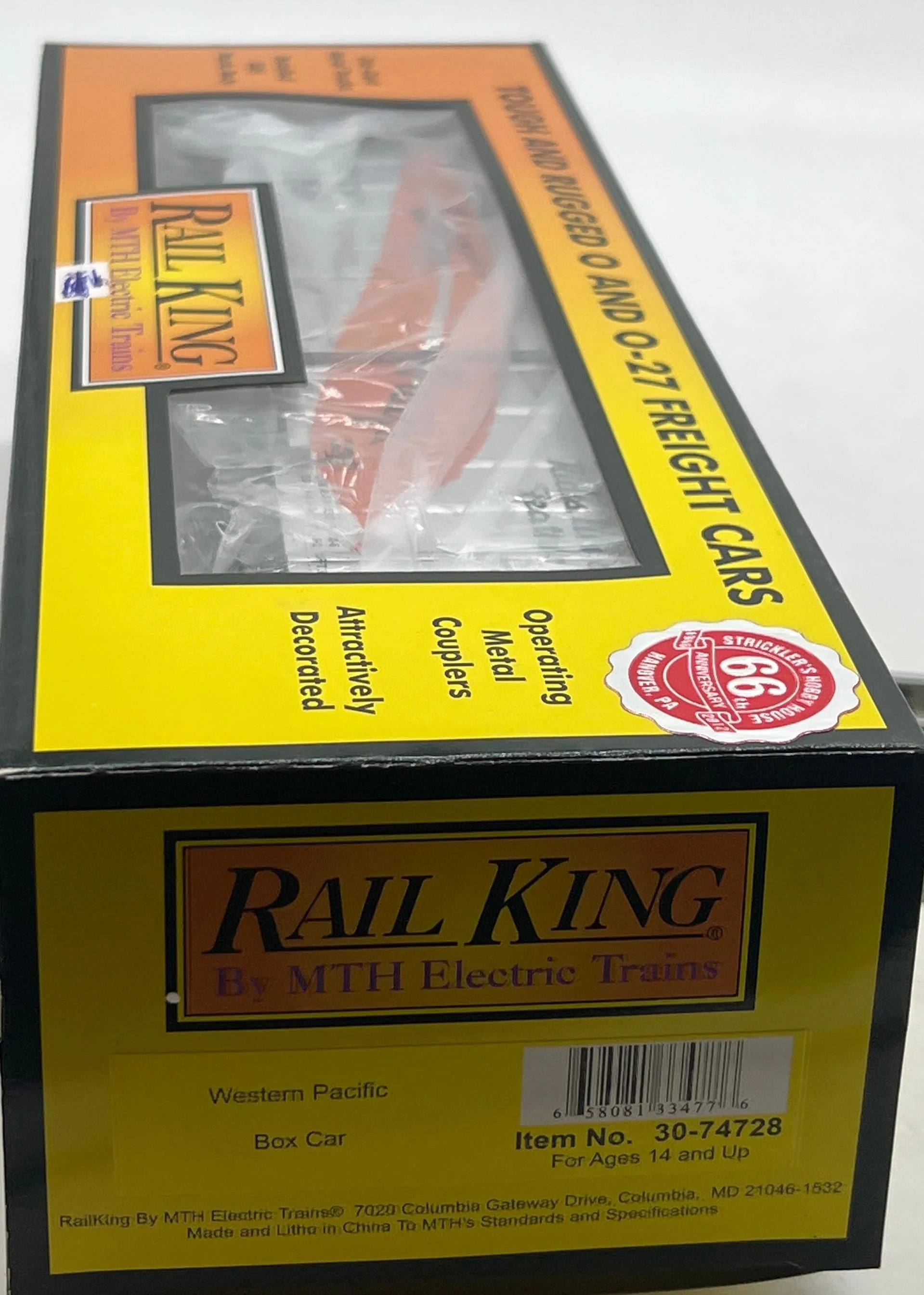MTH Railking 30-74728 Western Pacific Box Car O SCALE Like New - Image 4