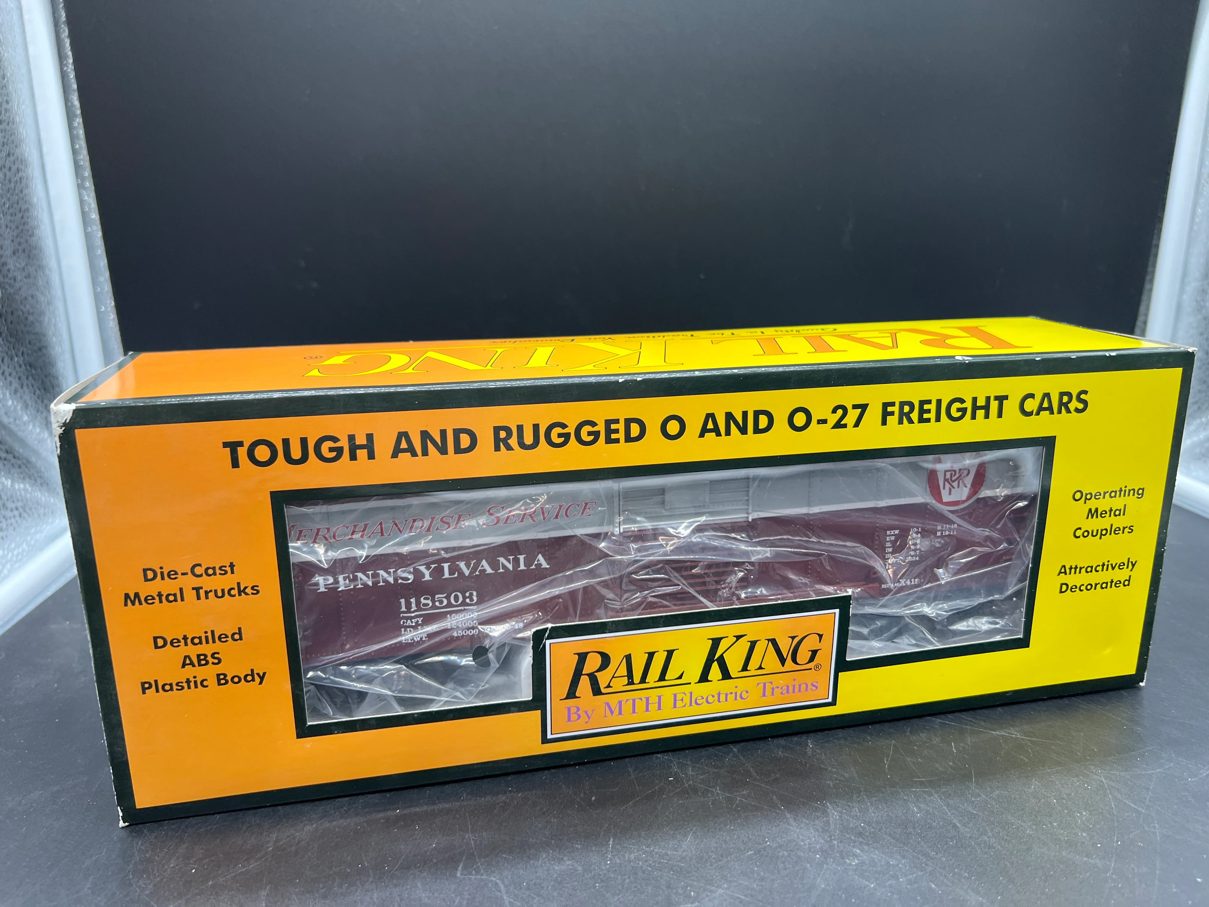 MTH Railking 30-74821 Pennsylvania Box Car - PRR Merchandise Service O SCALE NEW - Image 5