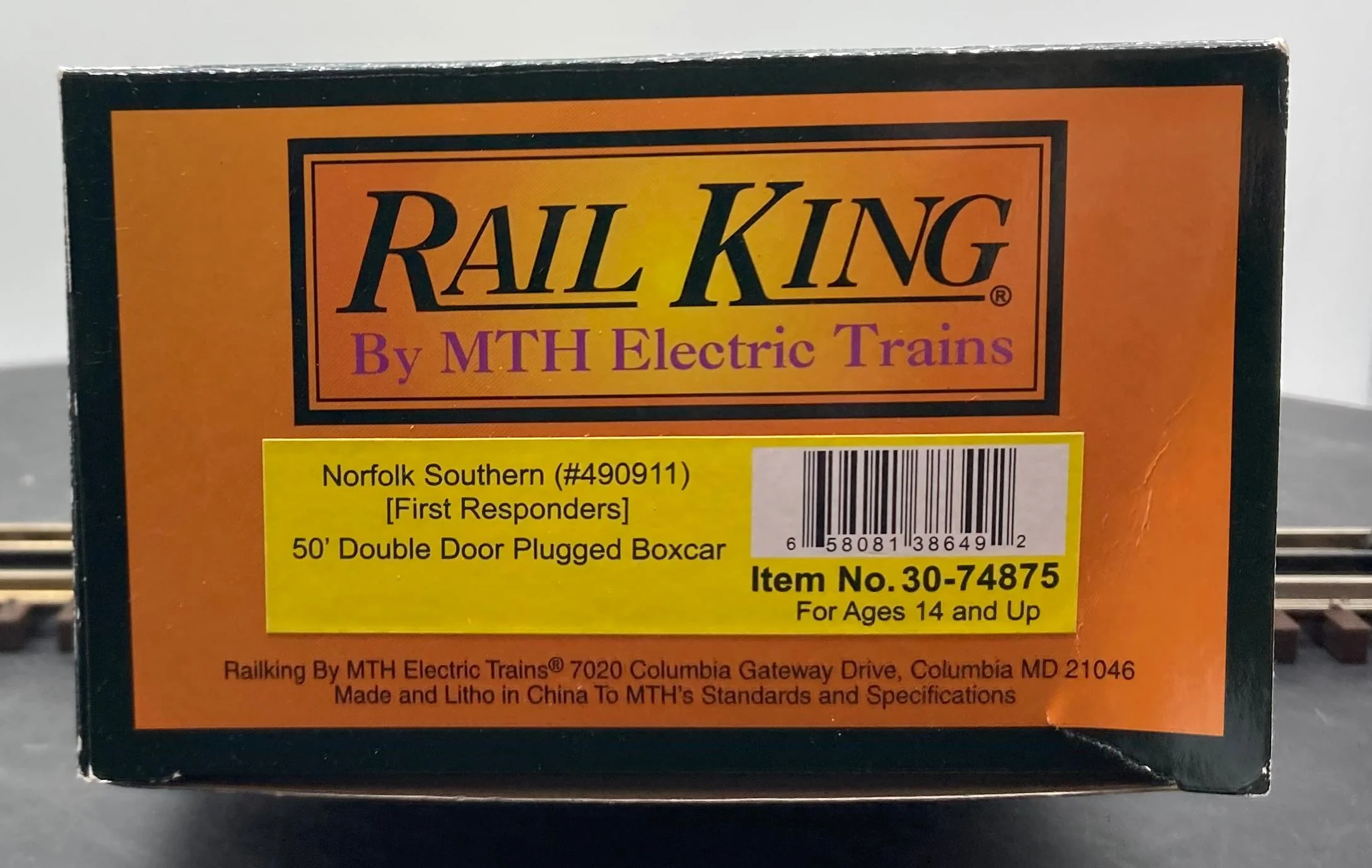 MTH Railking 30-74875 Norfolk Southern 50' Double Door Plugged Boxcar O SCALE Like New - Image 4