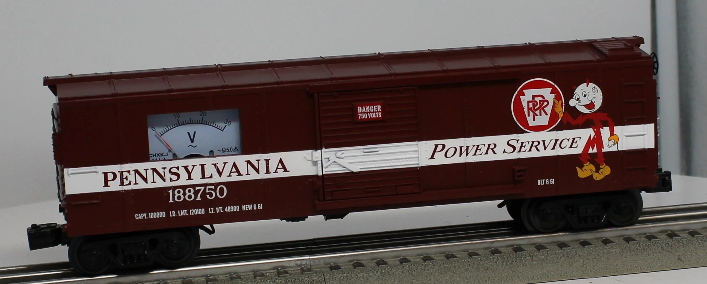 MTH Railking 30-74969 Pennsylvania PRR Box Car w/Power Meter O SCALE Like New - Image 3